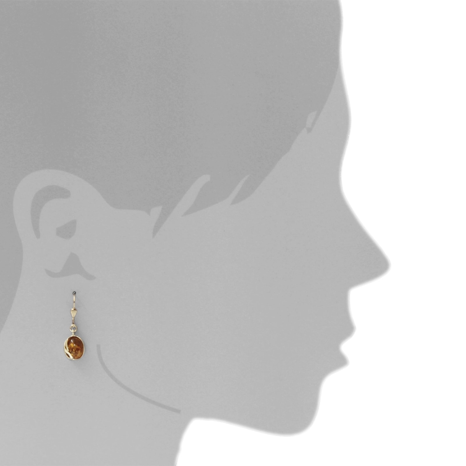 OSTSEE-SCHMUCK Paar Ohrhänger »- Lotta - Gold 333/000 - Bernstein«