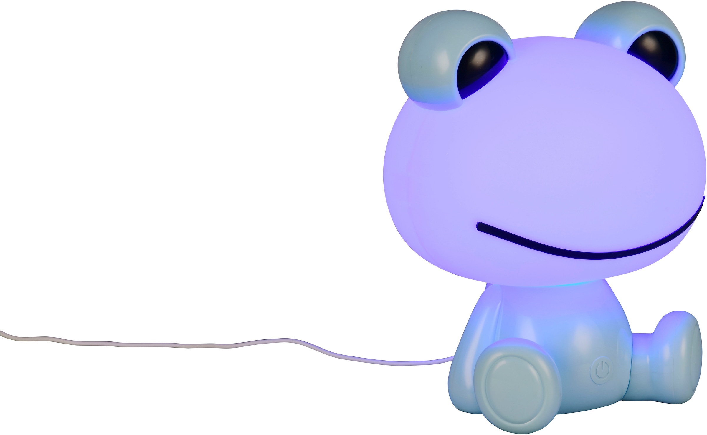 REALITY Leuchten LED Tischleuchte »HOPPER, Kinderzimmer Tischleuchte Nachttischleuchte Frosch Optik, RGB«, 1 flammig, Leuchtmittel LED-Board | LED fest integriert, 0,3W 30 Lumen warmweiß 3000K, RGB Farbwechsel Modus, USB-Anschluss