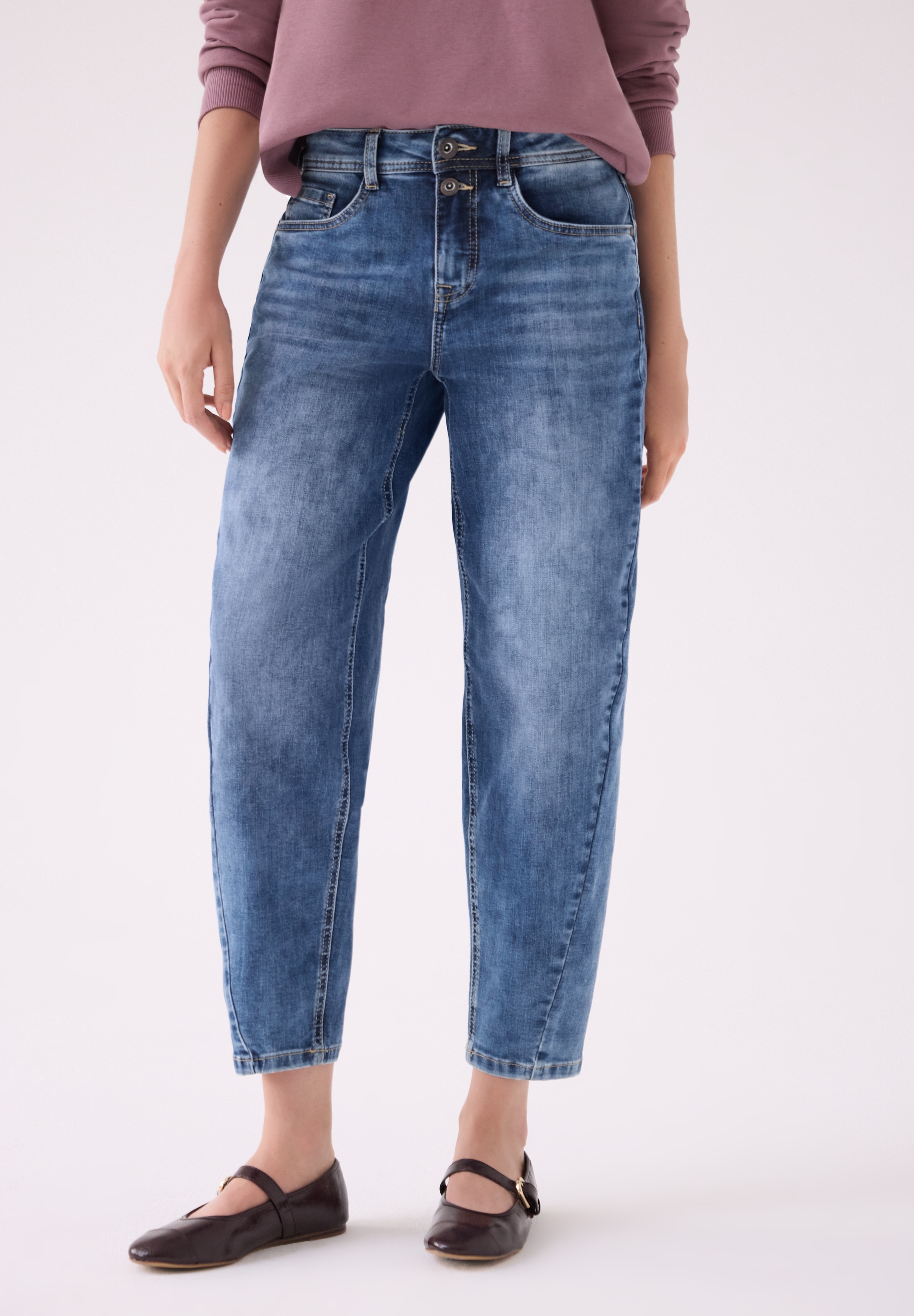 STREET ONE STUDIO Loose-fit-Jeans High Waist