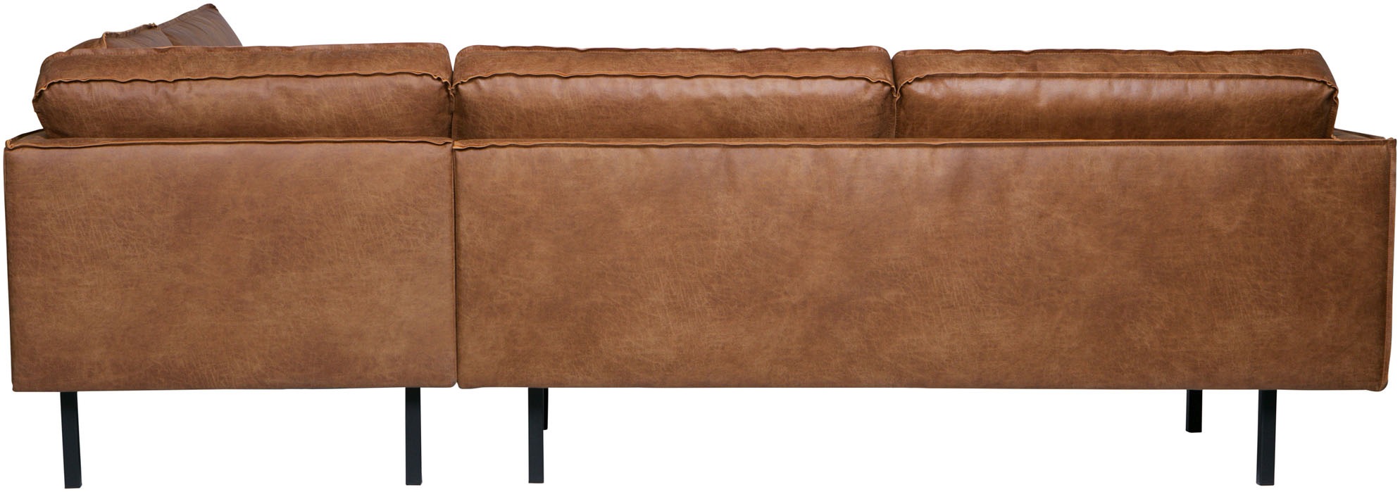 WOOOD Ecksofa »Rodeo«, mit recyceltem Leder, frei im Raum stellbar, H 85 cm x B 266 cm