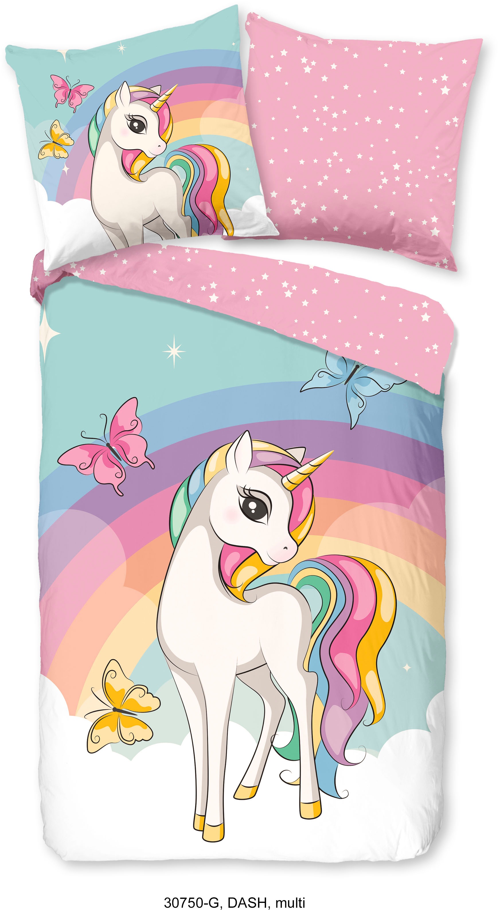 good morning Kinderbettwäsche "Dash" 2 Stk. Baumwolle, 135x200, Reißverschl günstig online kaufen