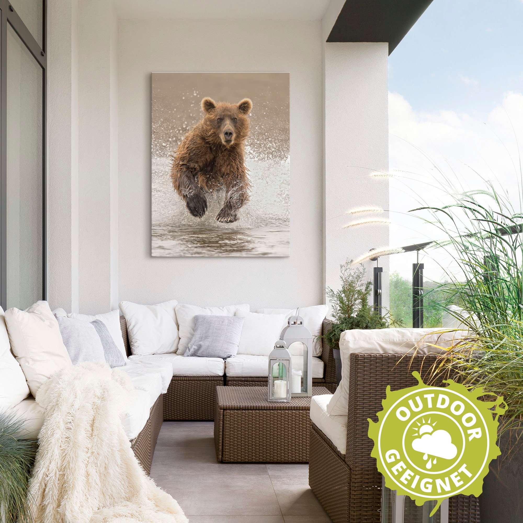 Artland Poster »Bären beim Spielen II«, Wildtiere, (1 St.), als Alubild, Leinwandbild, Wandaufkleber oder Poster in versch. Größen