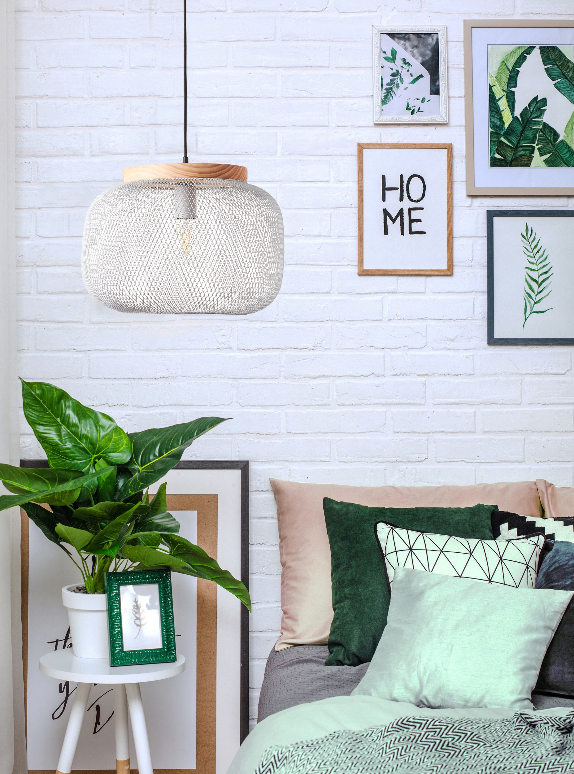 Brilliant Pendelleuchte »Giada«, 1 flammig, Leuchtmittel E27 | ohne Leuchtmittel, Pendelleuchte, 40 cm, E27, kürzbar, Metall/Holz