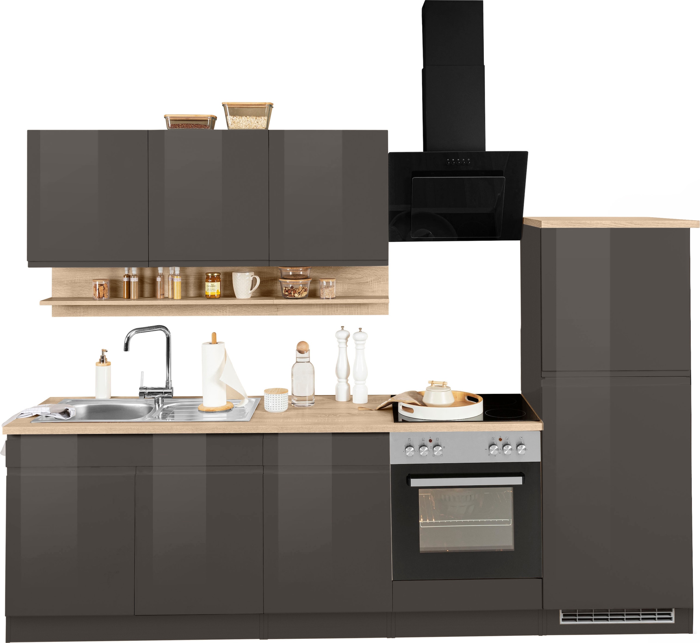 HELD MÖBEL Küchenzeile "Virginia", Breite 270 cm, wahlweise mit E-Geräten günstig online kaufen