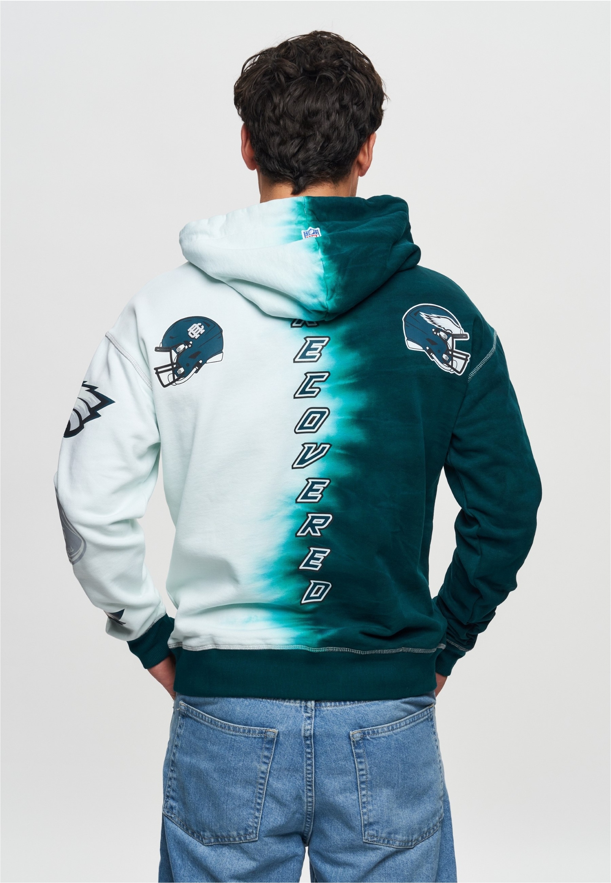 Recovered Kapuzensweatshirt »NFL Eagles Ink Dye Effect«, (1 tlg.), für Philadelphia Eagles-Fans