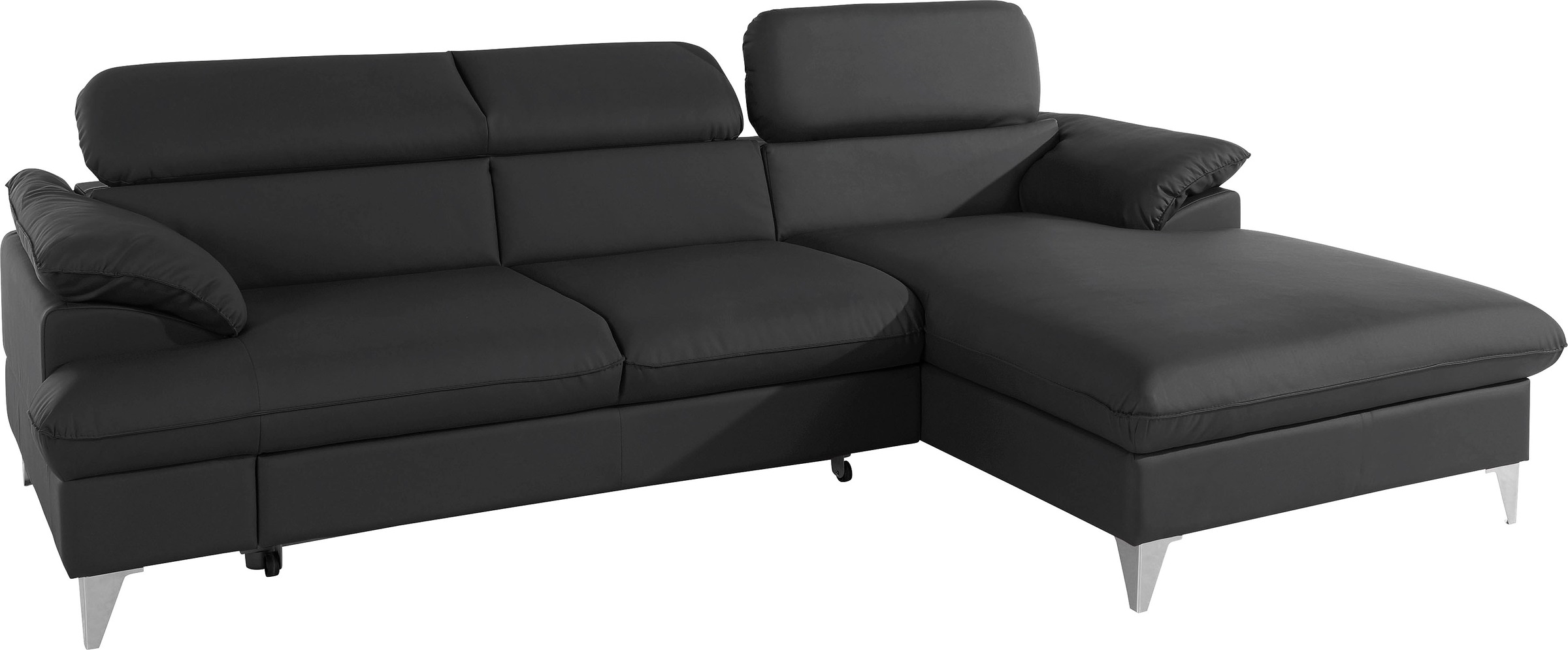 COTTA Polstergarnitur »Caluso L-Form«, (2 tlg.), Set bestehend aus: Ecksofa mit Kopfteilverstellung & Hocker