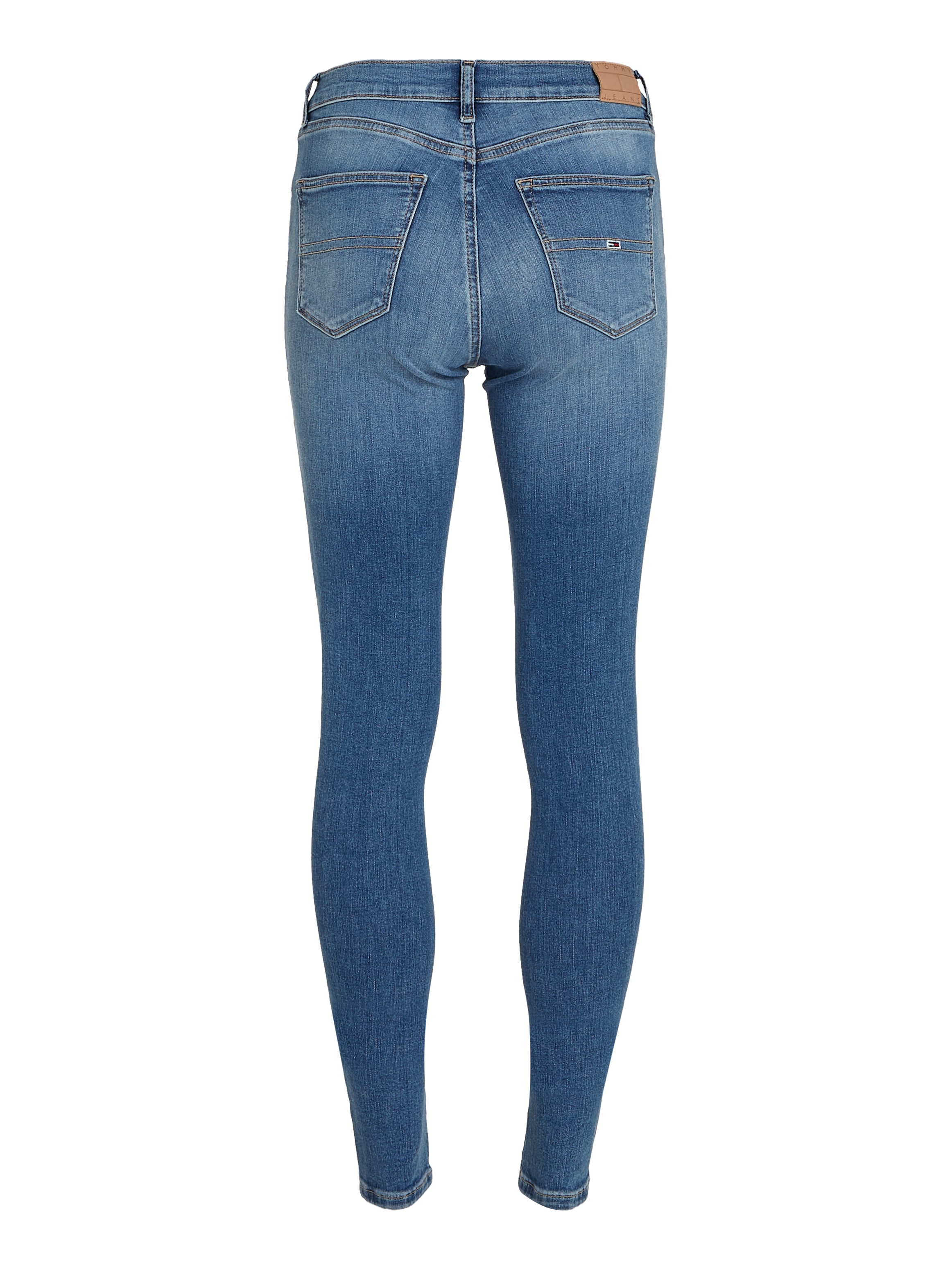 Tommy Jeans Skinny-fit-Jeans »Nora Mid Rise Skinny Fit«, mit Waschung, Logo-Badge