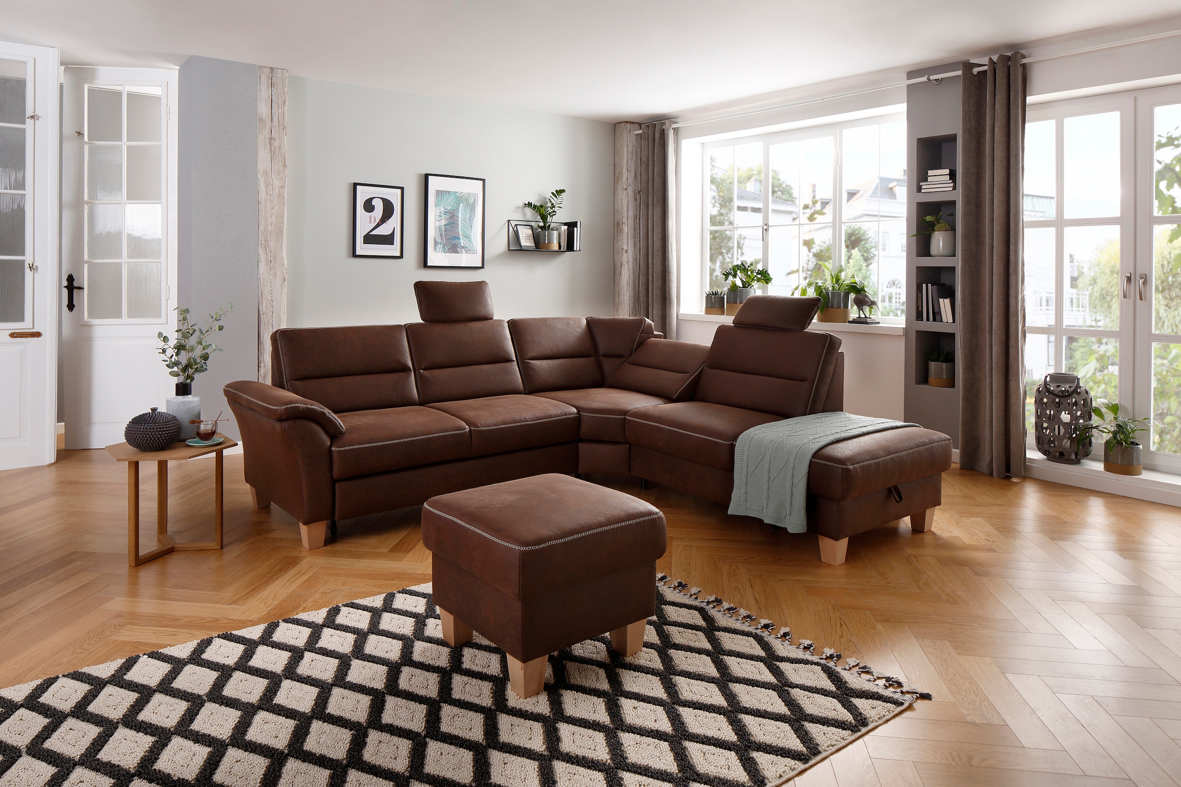 Home affaire Ecksofa "Soleo L-Form", komfortabel durch Trapezecke mit Relax günstig online kaufen