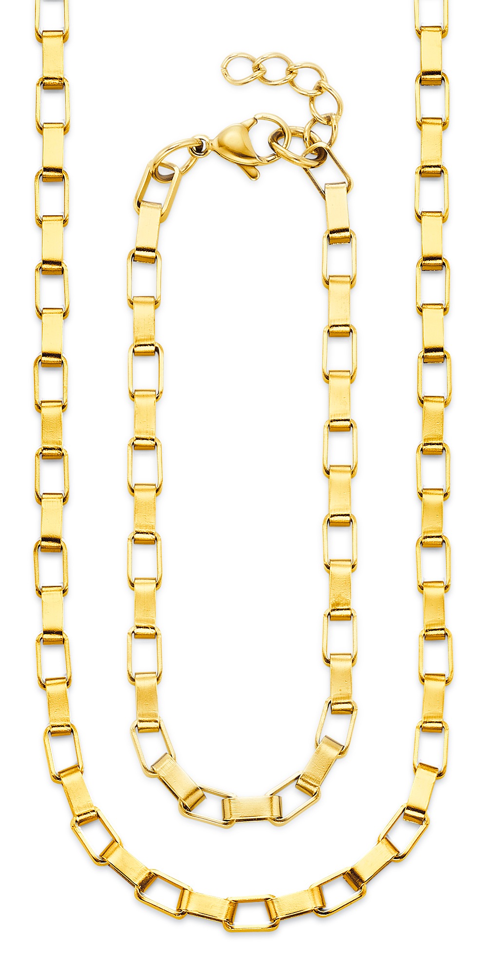 Ketten und Armband Set "Schmuck Geschenk Edelstahlset Halskette und Armband", gold (gelbgoldfarben), ANISTON JEWELRY & WATCHES, Schmuck_Sets, Damen, E
