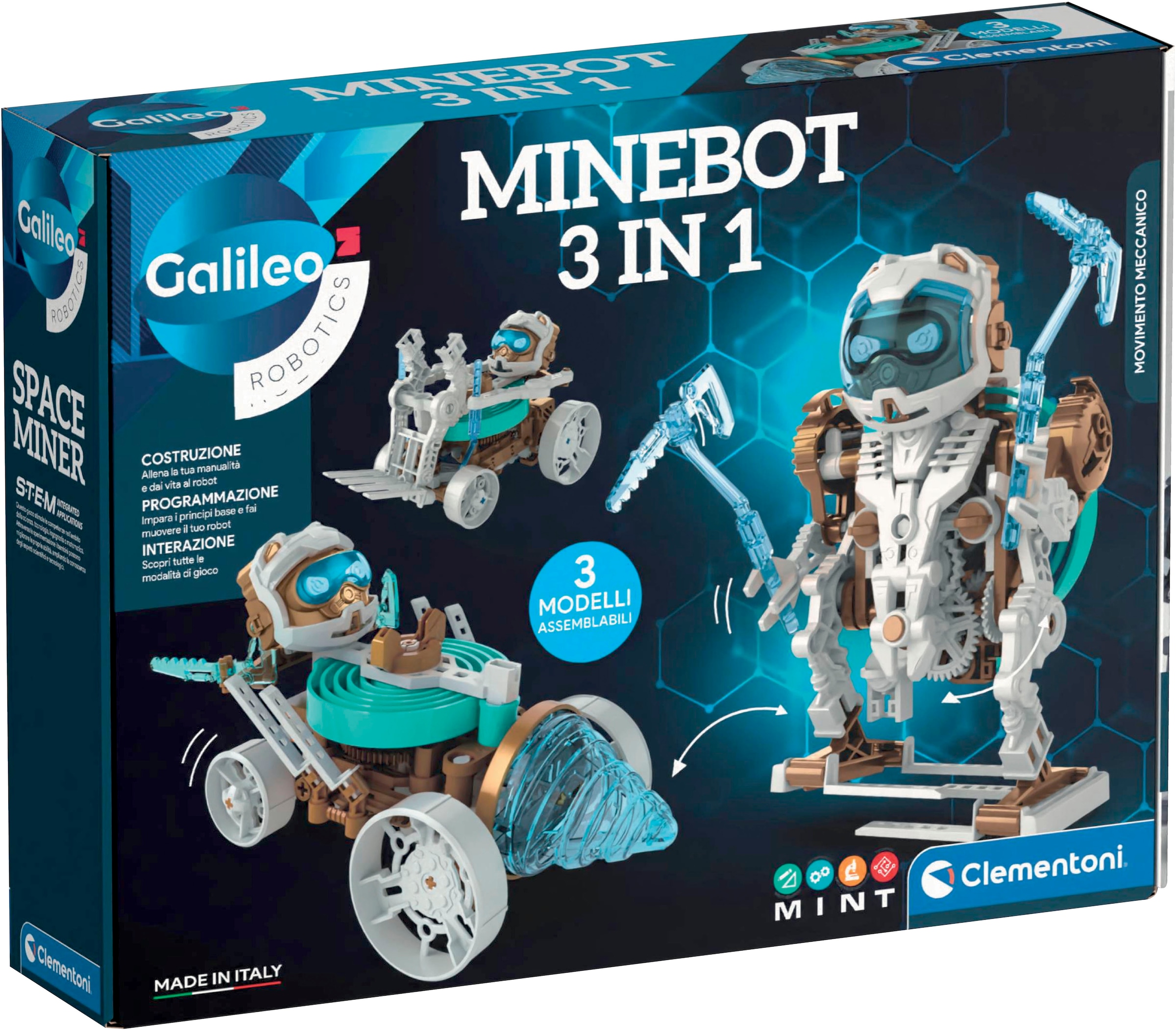 Clementoni® Roboter »Galileo Robotics, MineBot 3in1«, Made in Europe