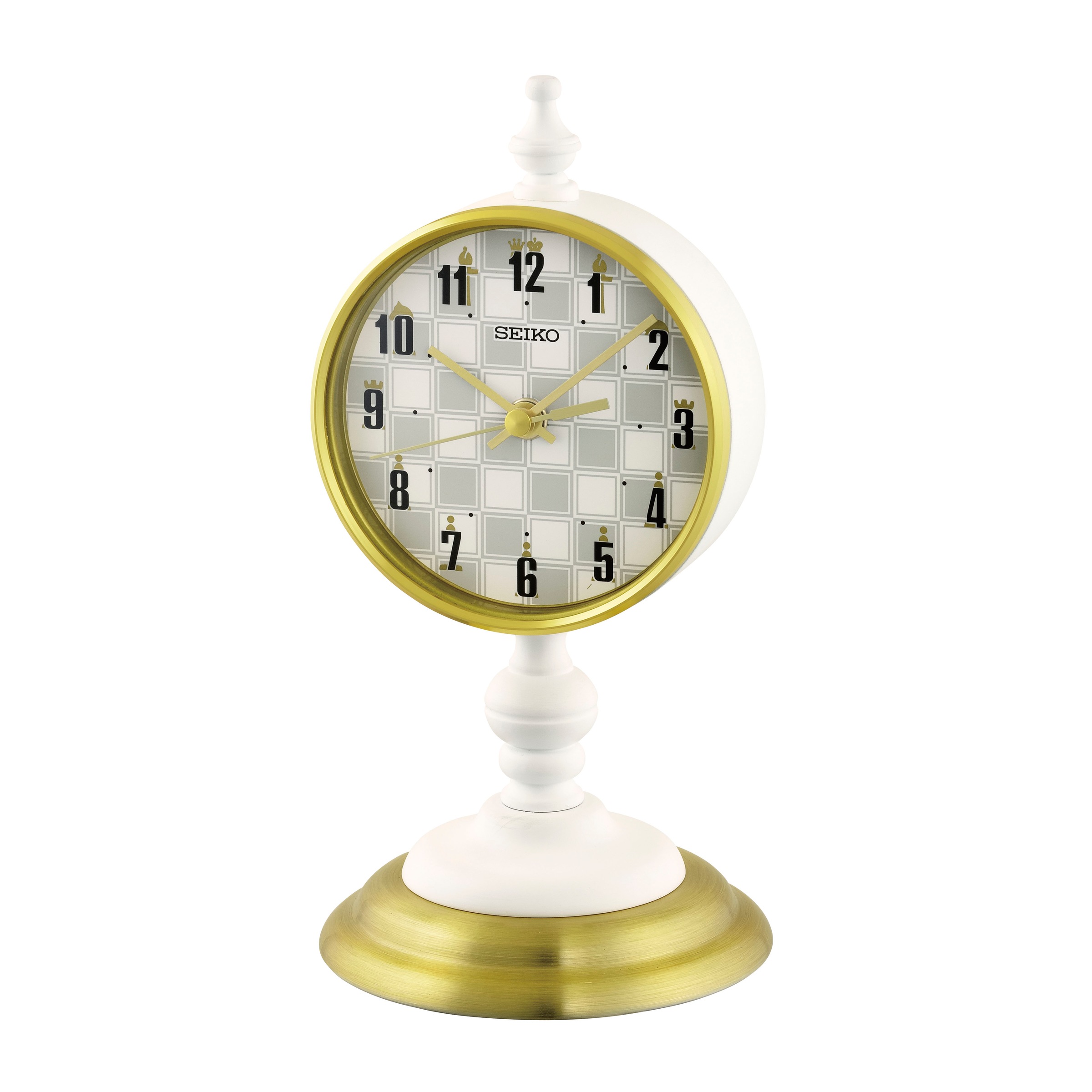 SEIKO Tischuhrweiß, Tischuhren, Quarzuhr, Wohnzimmer, Esszimmer, Arbeitszimmer, Büro