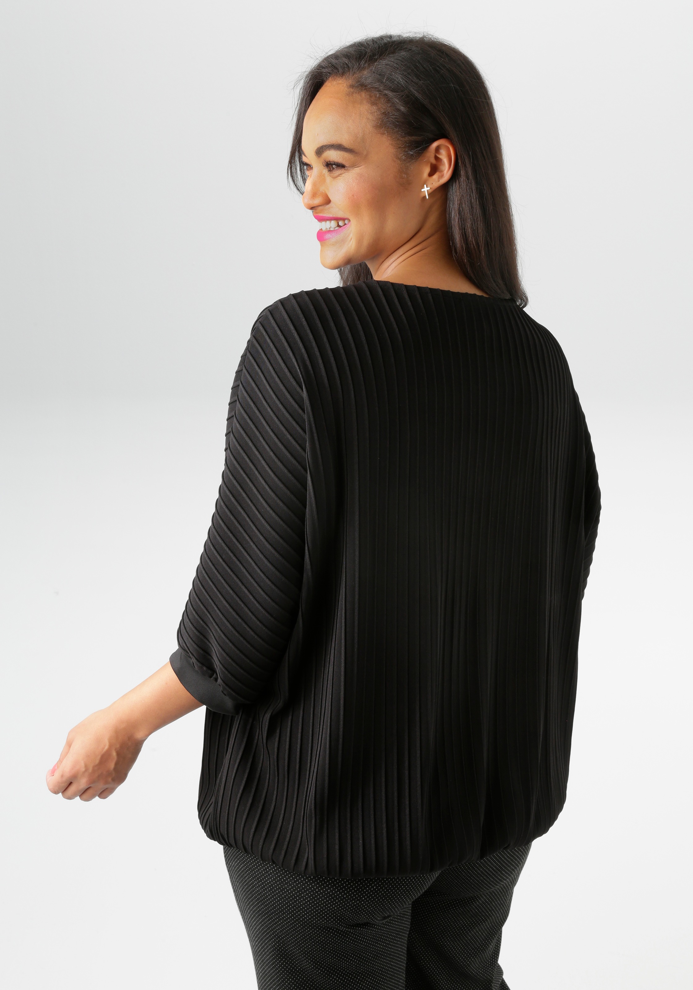 Aniston PLUS Rundhalsshirt, mit interessanter Biesenstruktur - NEUE KOLLEKT günstig online kaufen