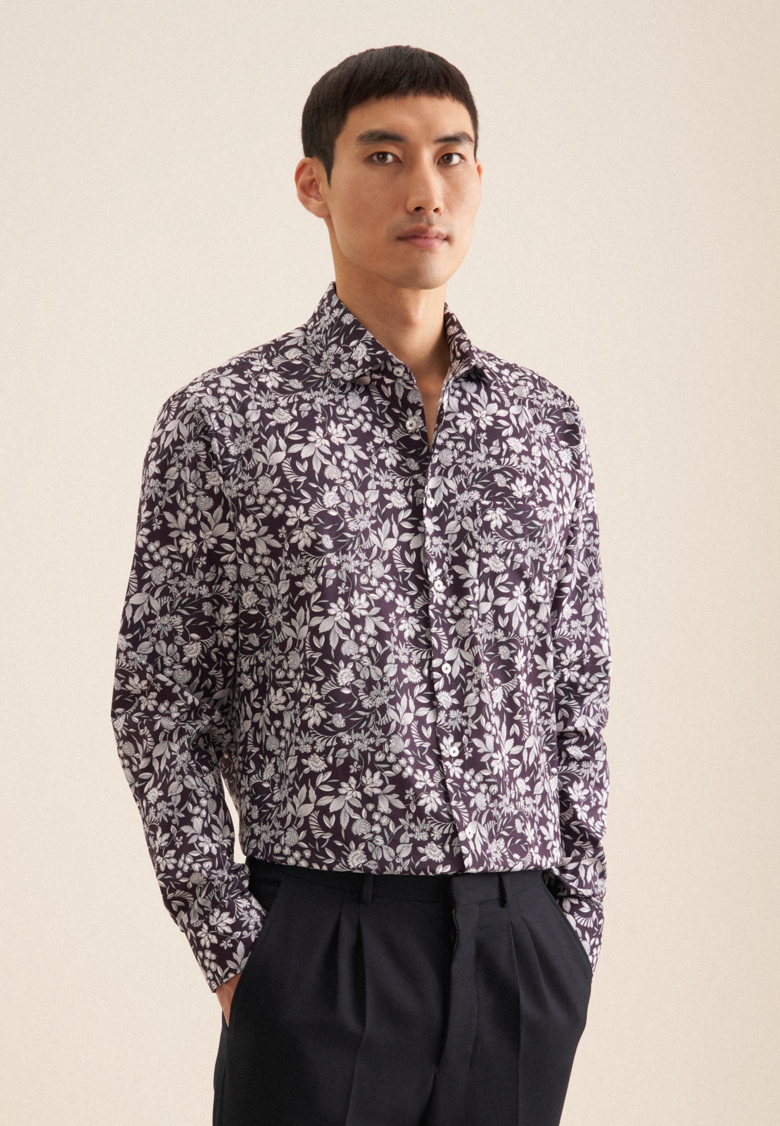 seidensticker Businesshemd "Regular" Regular 1/1 Kentkragen Druck günstig online kaufen