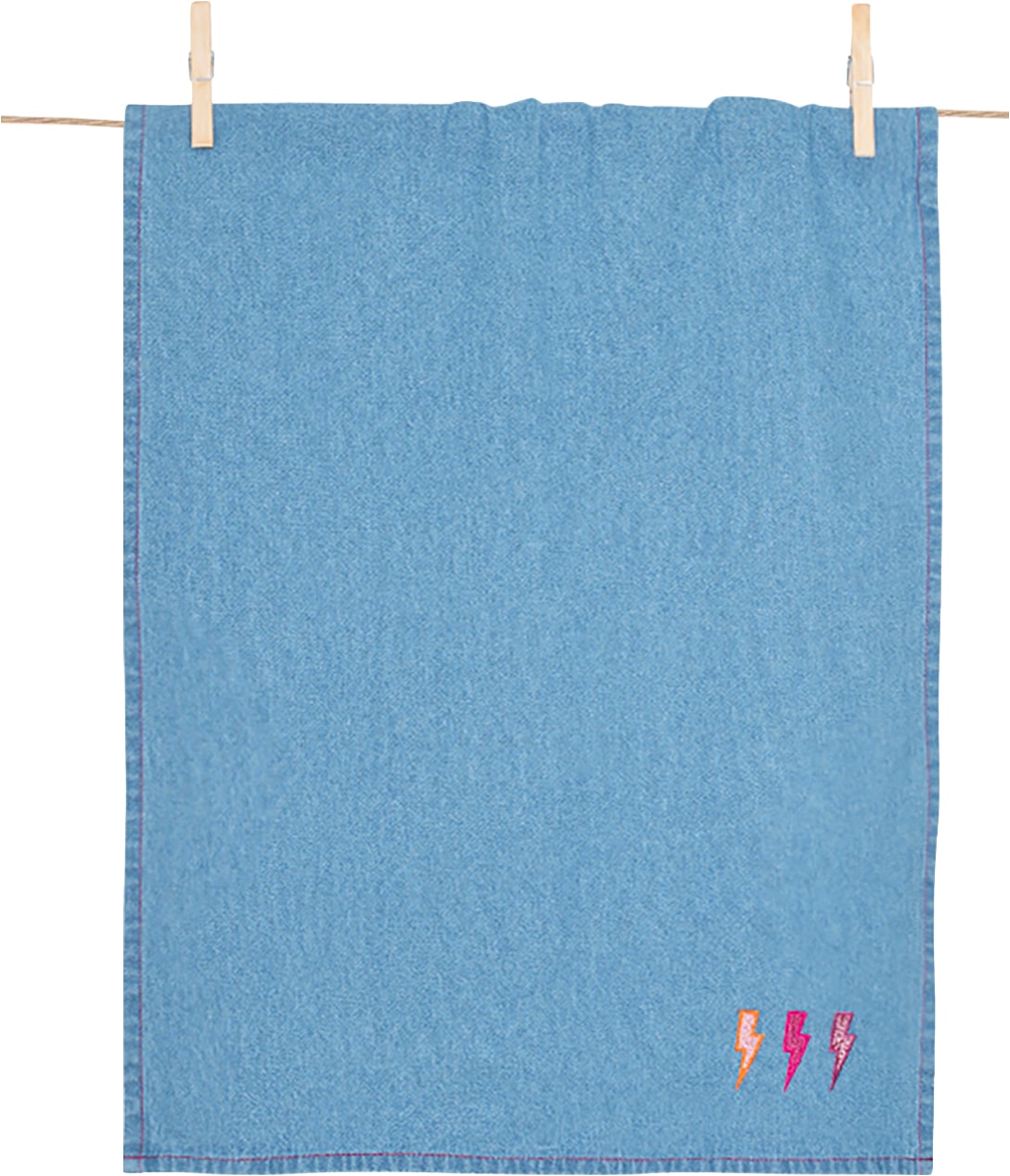 PAD Geschirrtuch "SPIRIT" Angesagter Denim-Look, markante PAD-typische Stickerei
