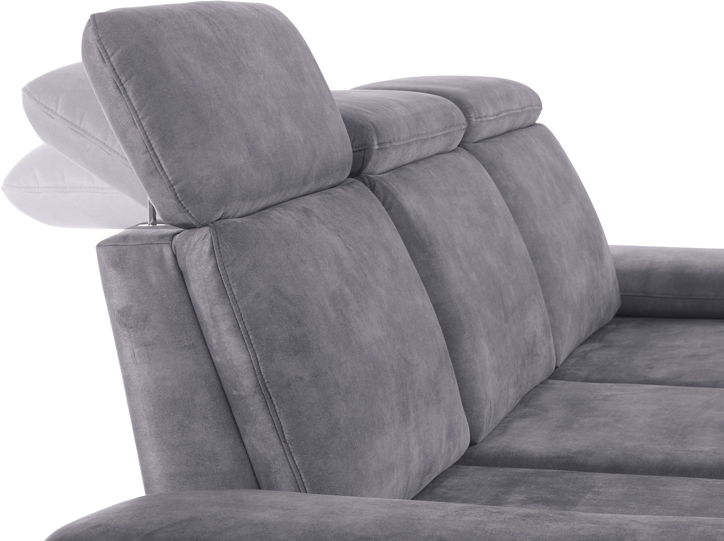 INOSIGN Ecksofa »Trivento L-Form«, Armteil und Kopfteil-Verstellung, Bogenfuß, B/T/H: 290/187/88 cm