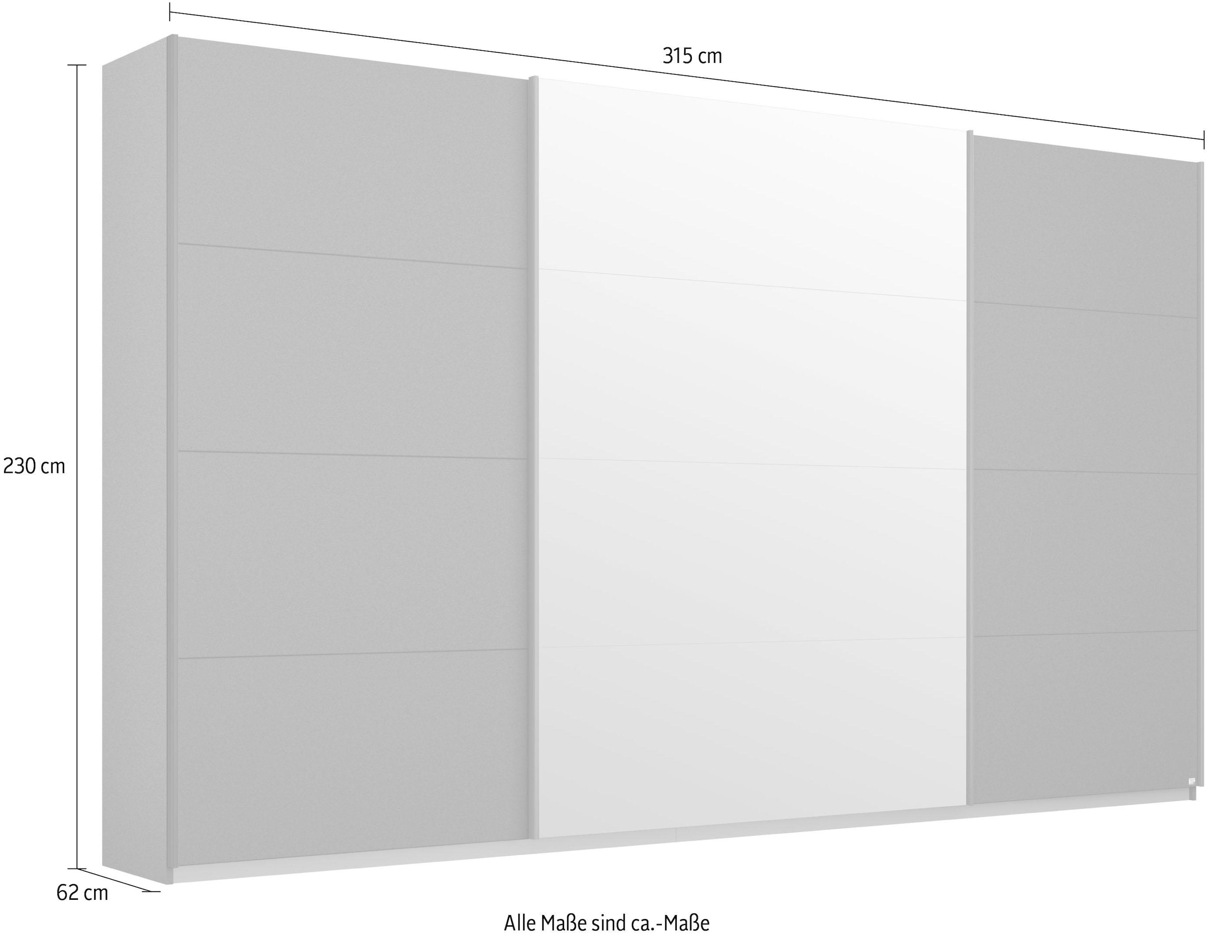 rauch Schwebetürenschrank »Kleiderschrank Schrank Garderobe Wäscheschrank BESTSELLER KEPAN«, inkl. Schubladen-Einsatz und extra Einlegeböden MADE IN GERMANY