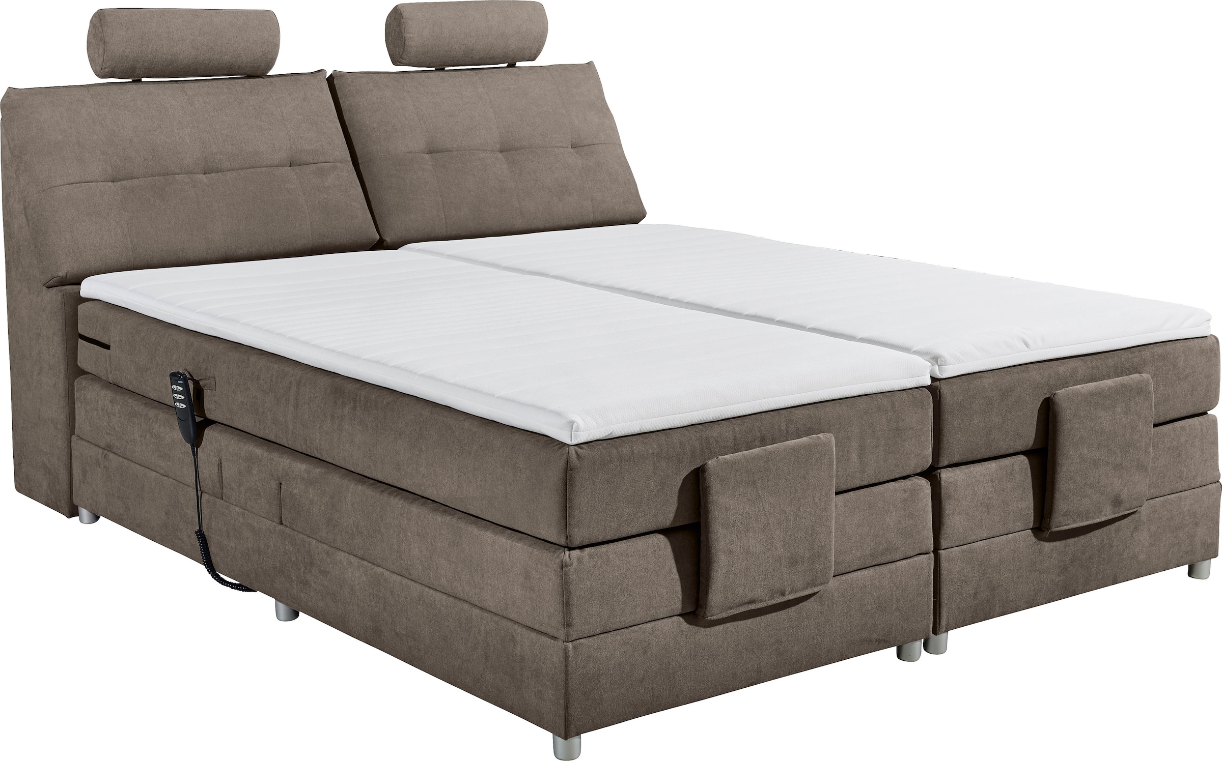 ED EXCITING DESIGN Boxspringbett "Palermo", inkl. Motor, Topper, Kopfstütze günstig online kaufen