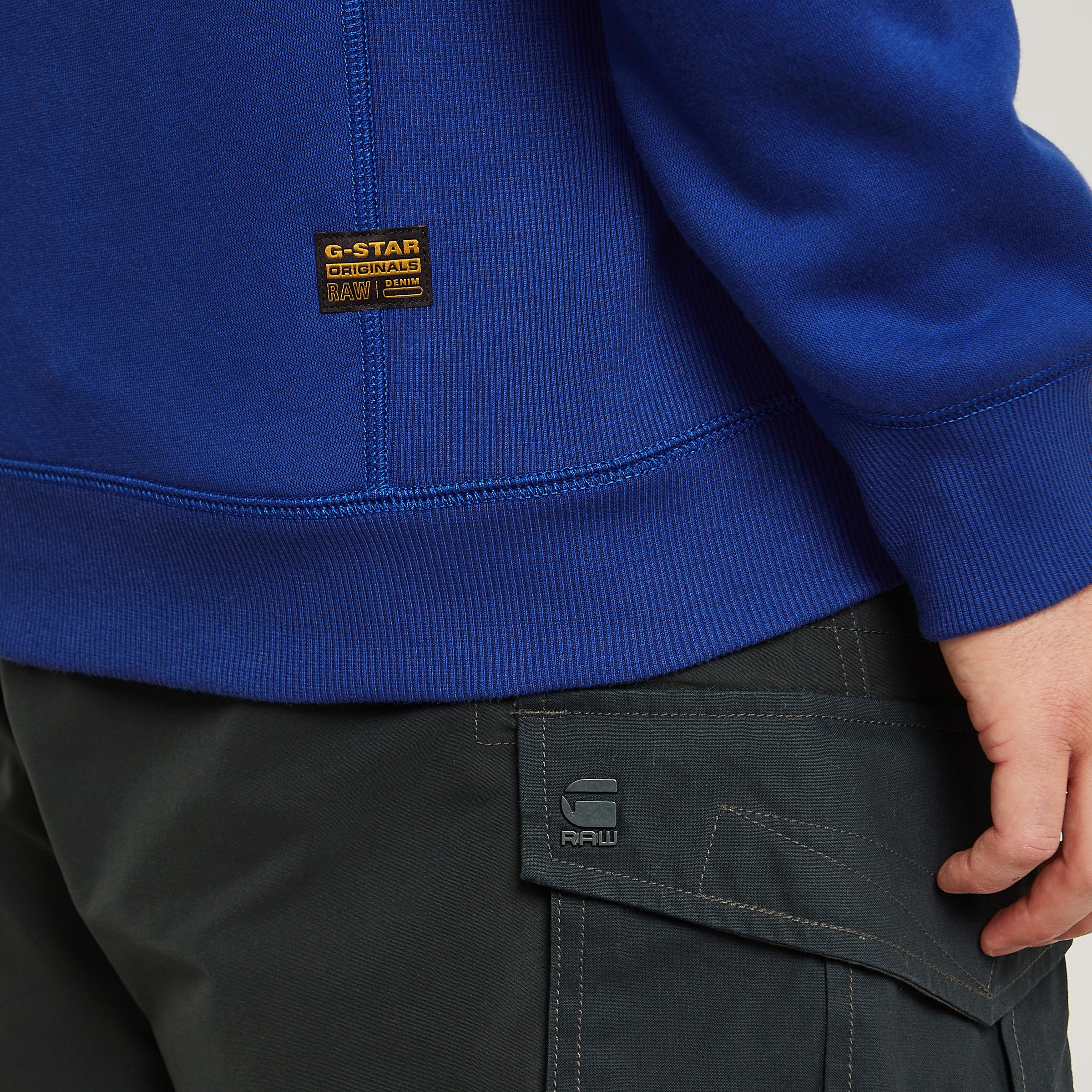 G-STAR Sweatshirt »Premium Core Pacior Sweat«, mit Ripp-Seiteneinsätzen