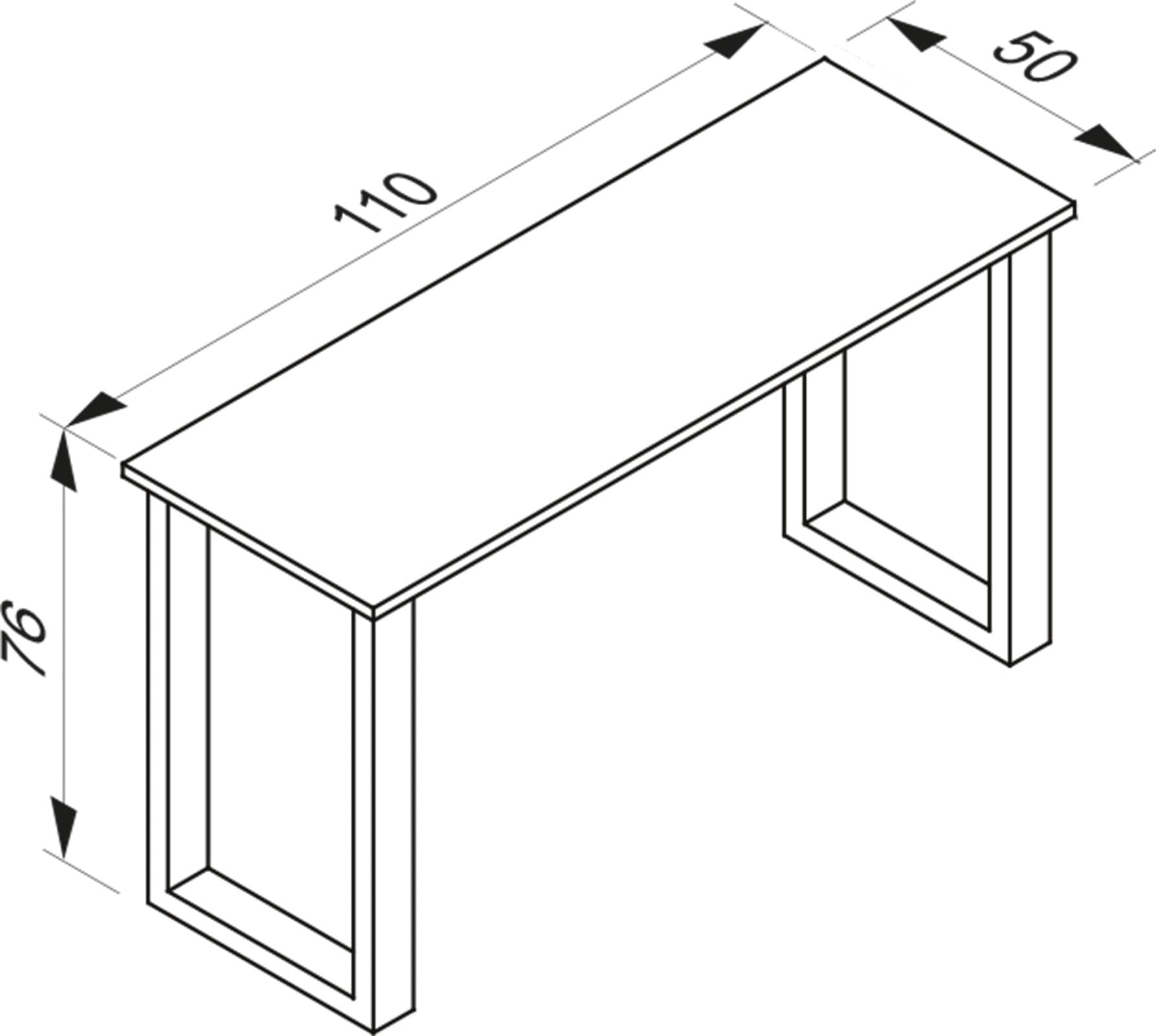VCM Schreibtisch »Schreibtisch Bürotisch Computertisch 110x50 Lona U« 1 Stk. tlg.