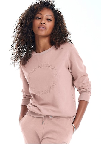 Sweatshirt »mit Logostickerei«, mit runder Logostickerei, Loungeanzug