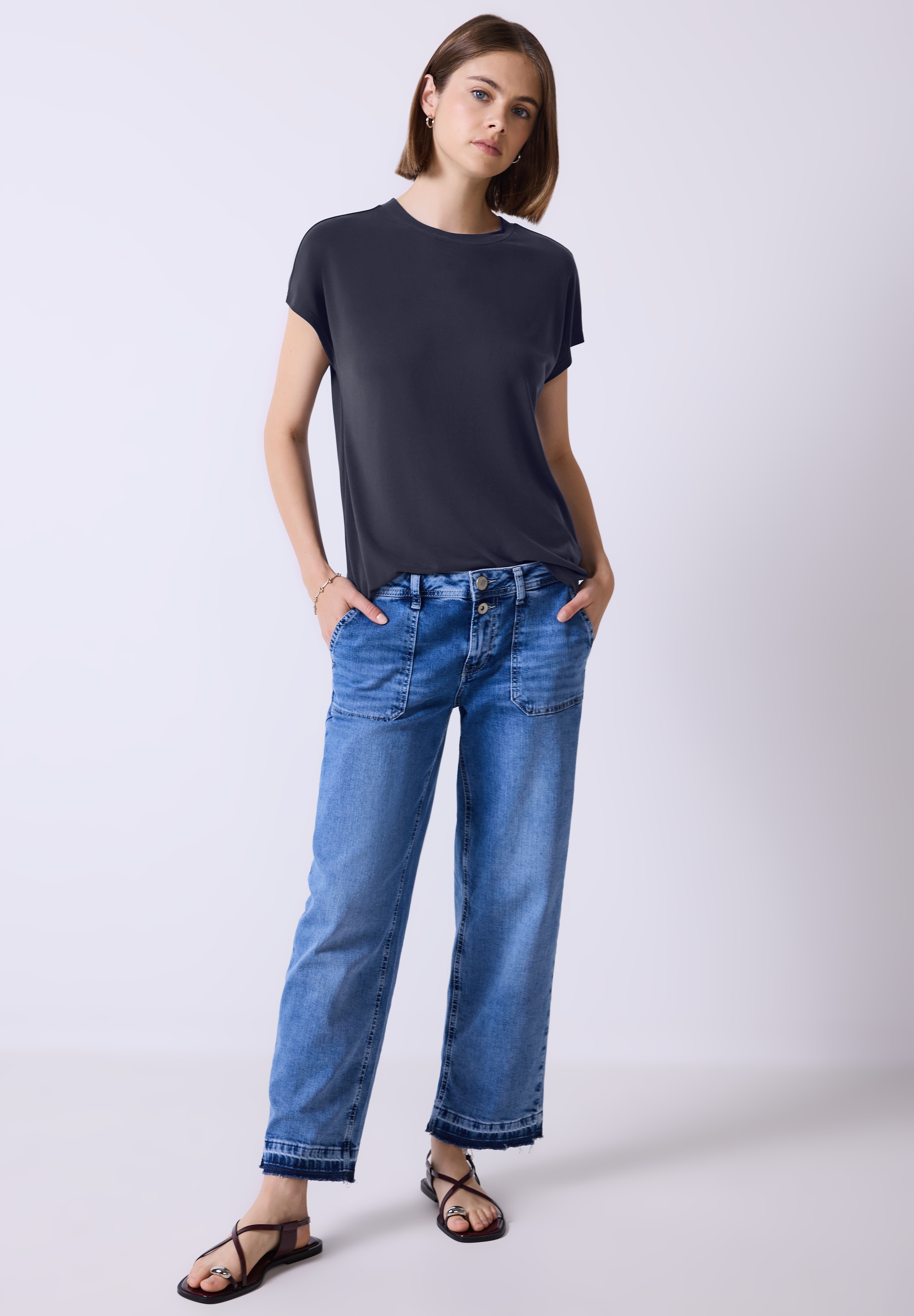 STREET ONE STUDIO T-Shirt, mit Rundhalsausschnitt