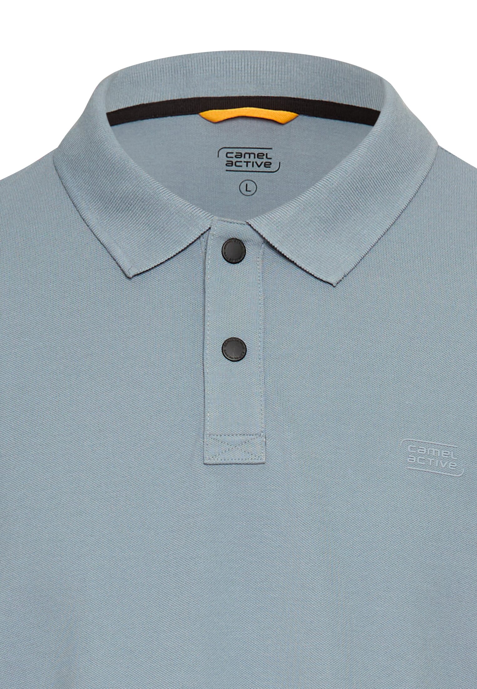 Thumbnail - camel active Langarm-Poloshirt mit Logo Stickerei