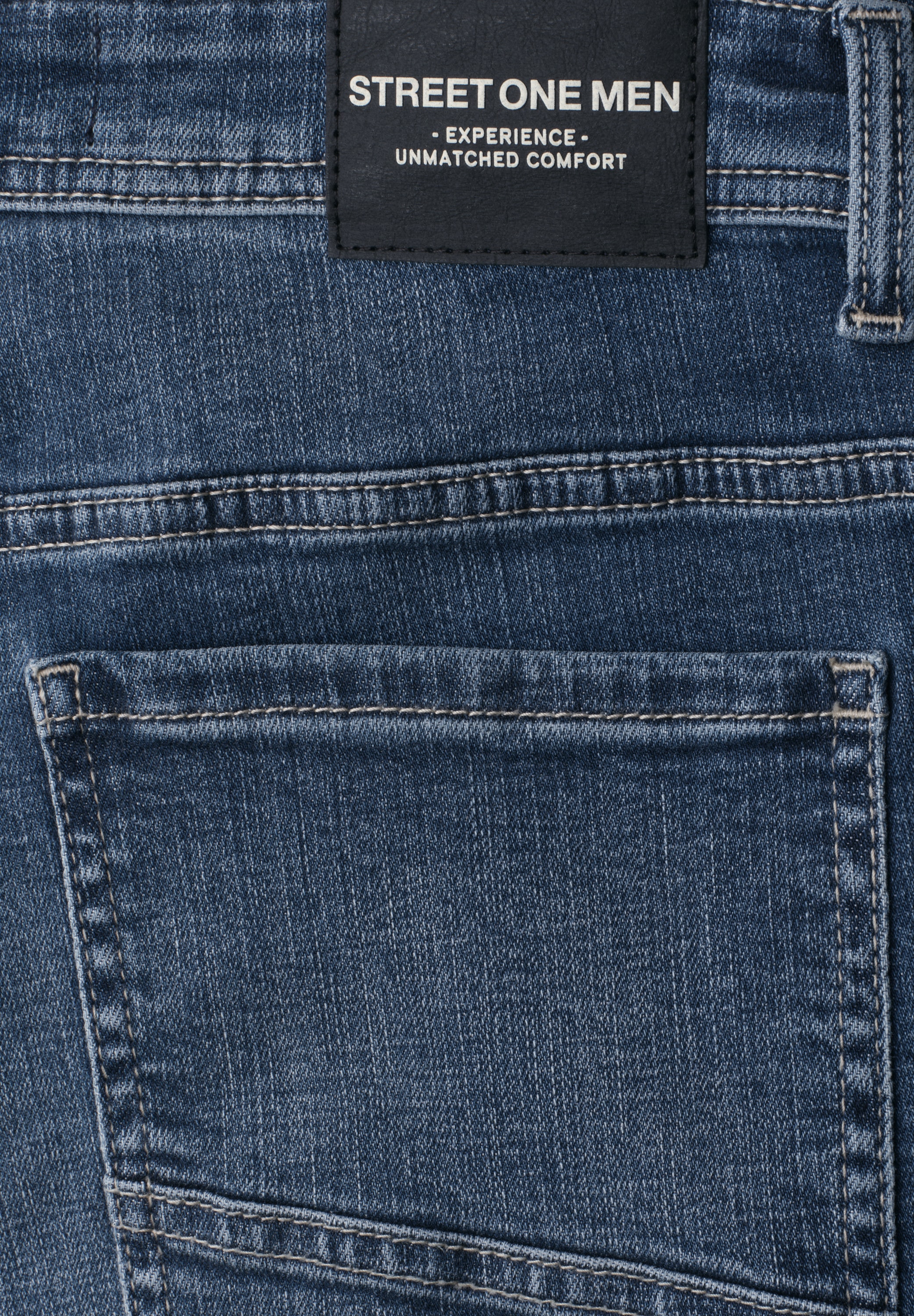STREET ONE MEN Regular-fit-Jeans aus Baumwolle mit Stretchanteil