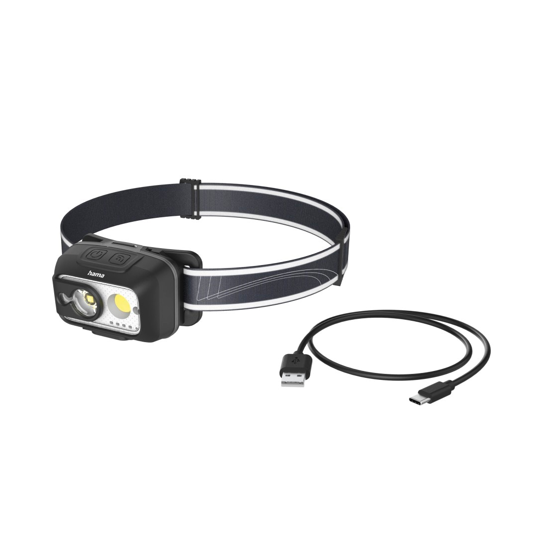 Hama LED Stirnlampe »Stirnlampe LED wiederaufladbar (Bewegungssensor, 4 Lichtmodi, 500 lm)« 500 Lumen, Sensorsteuerung, IP44, 4 Lichtmodi