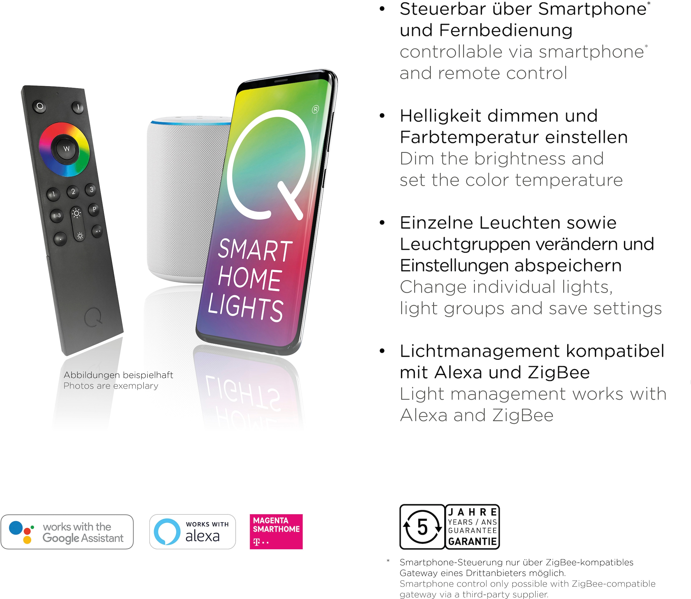 Neuhaus Q SMART HOME LIGHTS LED Deckenleuchte »Q-VITO« LED-Board 1 Stk. warmweiß - kaltweiß