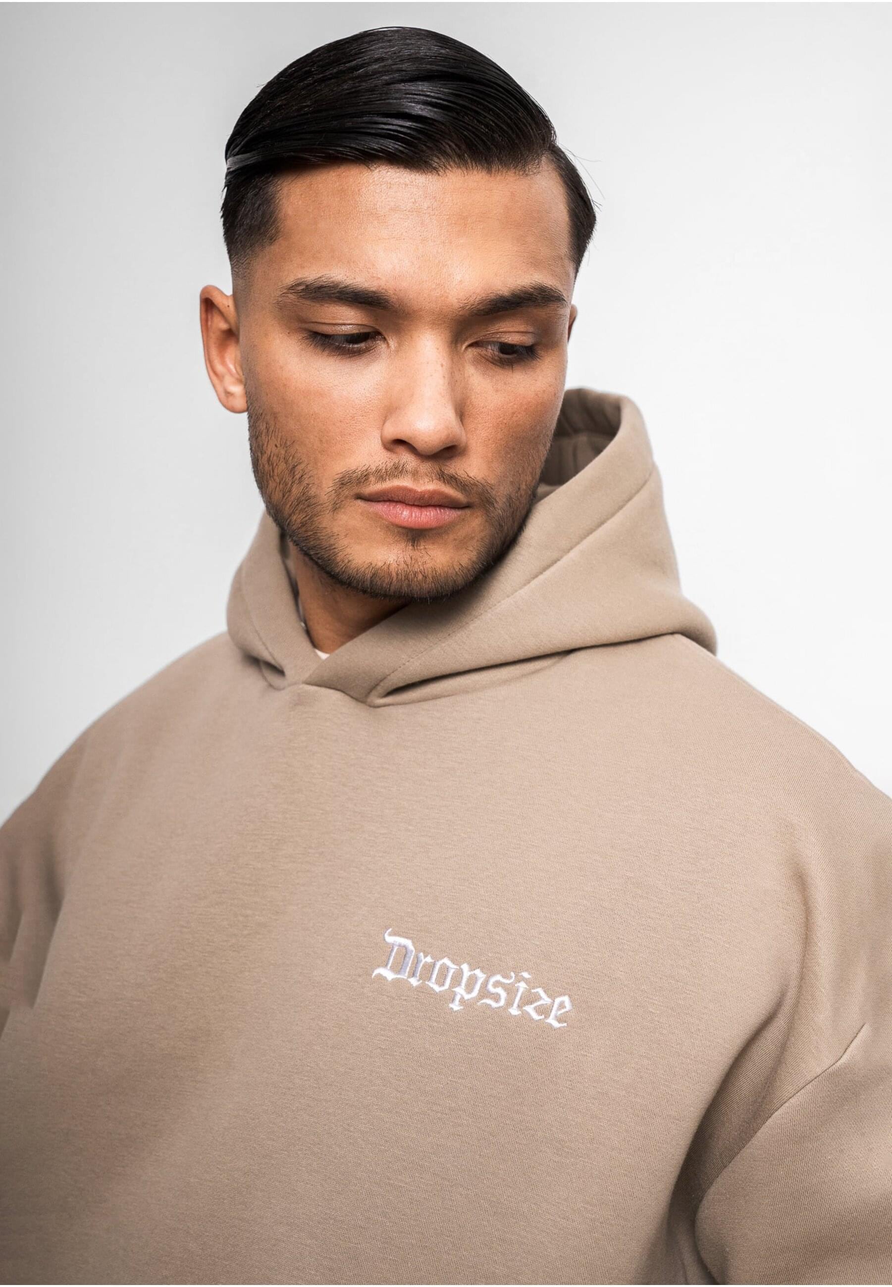 Dropsize Kapuzensweatshirt »Dropsize Herren Heavy Oversize Embo Hoodie«, (1 tlg.)