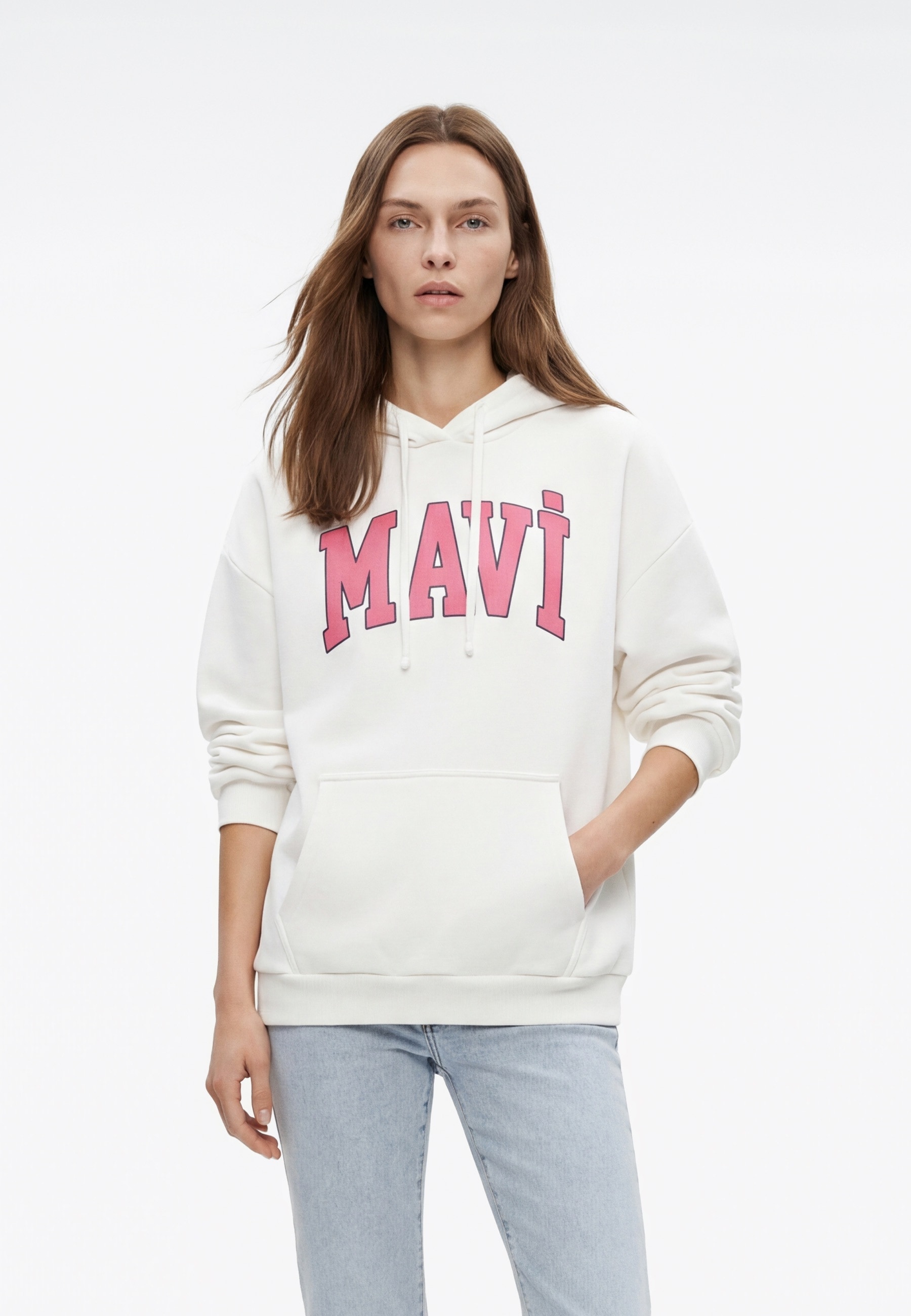 Mavi Kapuzenpullover "MAVI LOGO HOODED SWEATSHIRT" Logo Sweatshirt günstig online kaufen