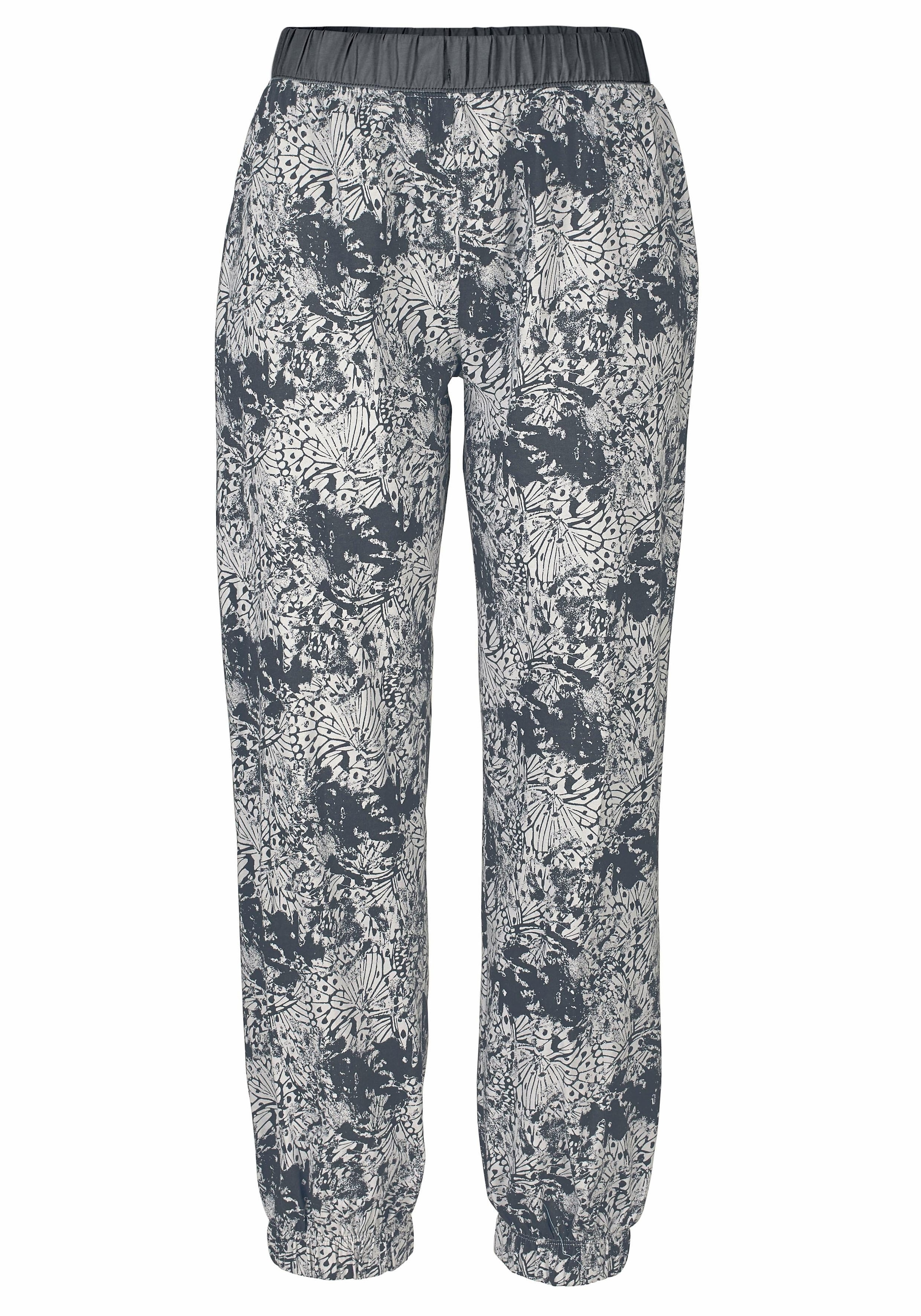 Buffalo Pyjama, (2 tlg., 1 passendem | Stück), Hose online BAUR gemusterter mit bestellen Langarmshirt und