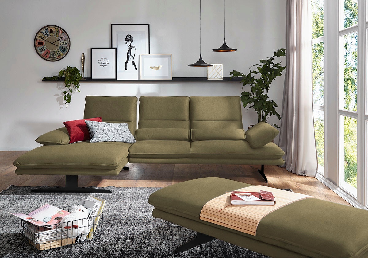 W.SCHILLIG Ecksofa "broadway, Designsofa mit tollem Sitzkomfort" Sitztiefen günstig online kaufen