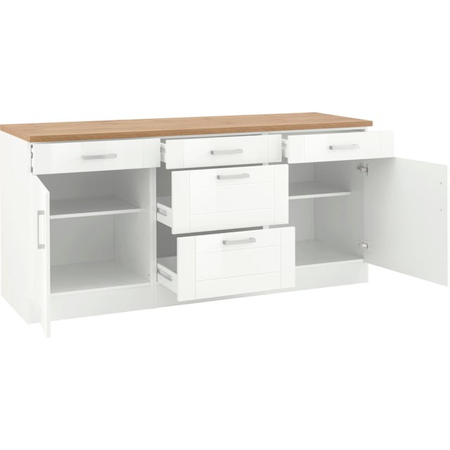 HELD MÖBEL Unterschrank »Tinnum«, 180 cm breit, Metallgriffe, MDF Fronten, 3  Schubkästen, 2 Auszüge | BAUR