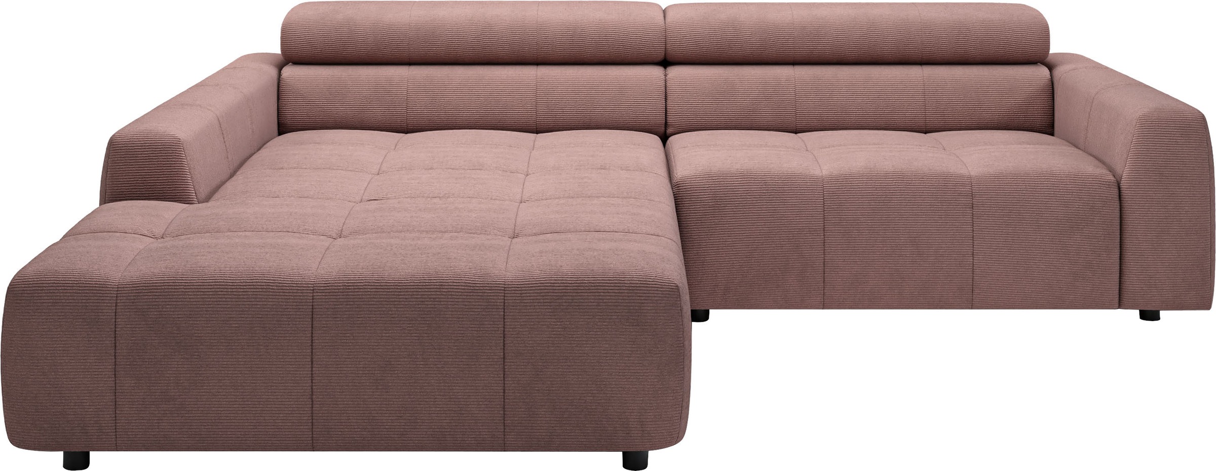 3C Candy Ecksofa »Denver auch mit Cord- und Easy care-Bezug, Kopfteilverstellung L-Form«, wahlweise. mit motorischer Sitztiefenverstellung