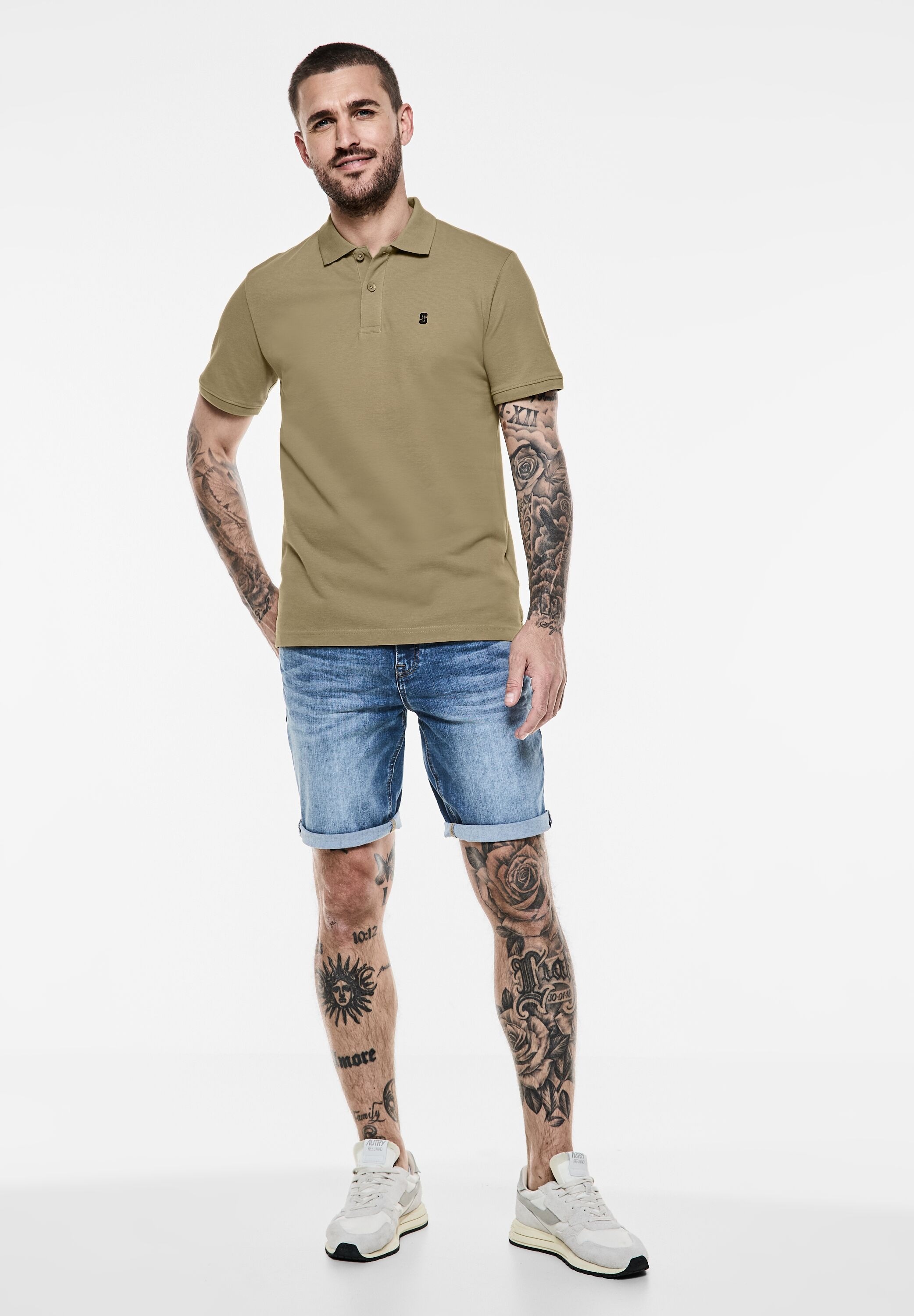 STREET ONE MEN Poloshirt, in Unifarbe