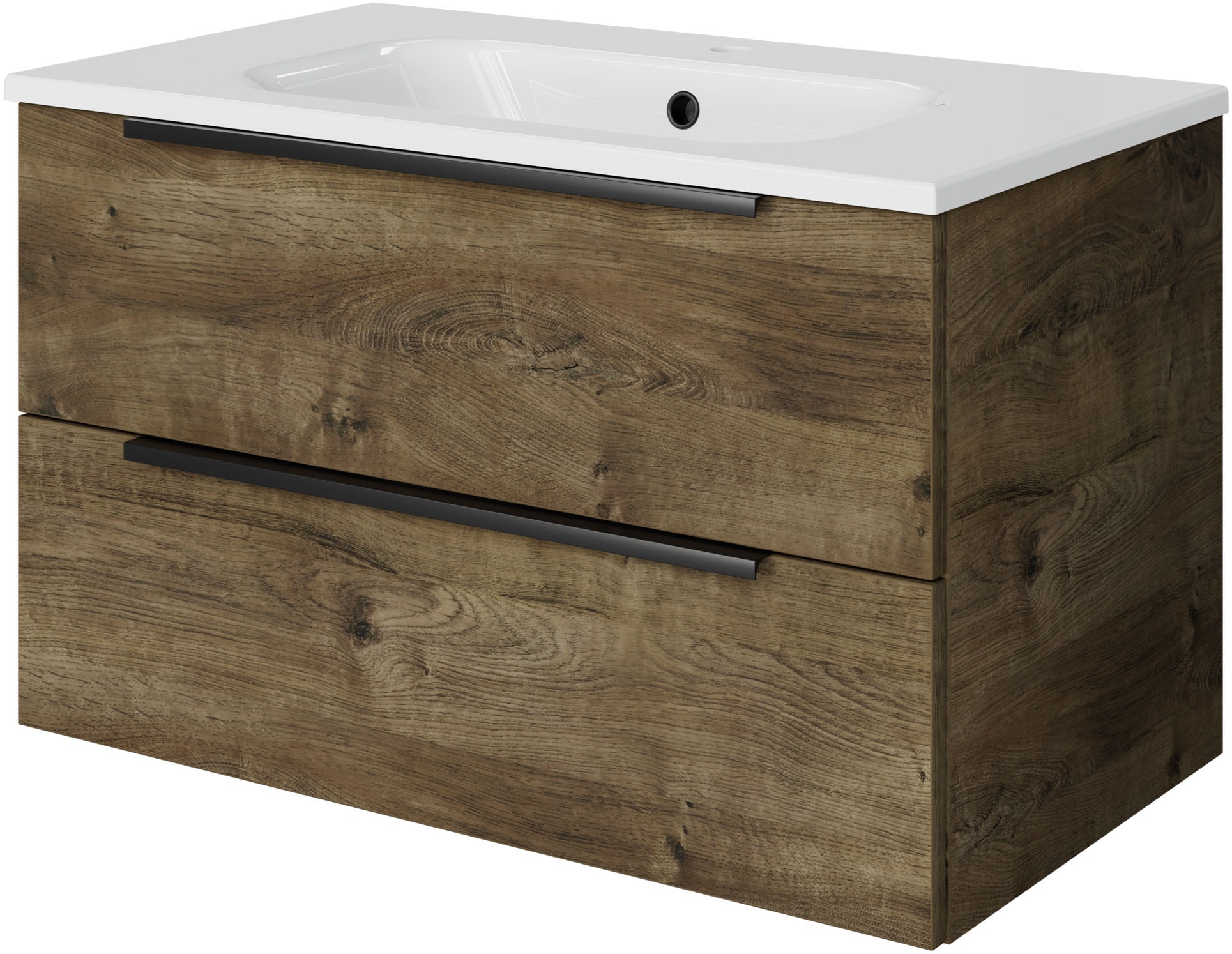 Saphir Badmöbel-Set "Mineralmarmor-Waschtisch mit Waschtischunterschrank" 2 Stk. tlg.