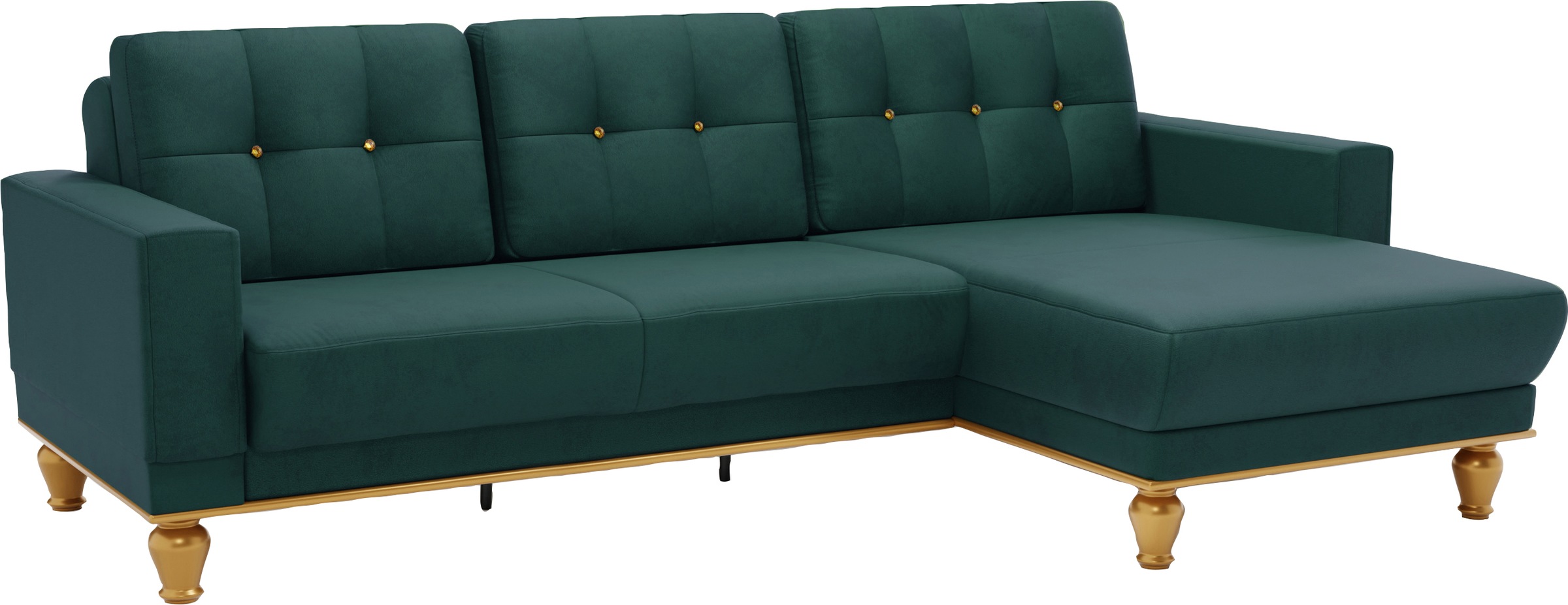 Thumbnail - sit&more Ecksofa "Orient 5 L-Form" mit Strass-Stein, wahlweise mit Bettfunktion und Bettkasten