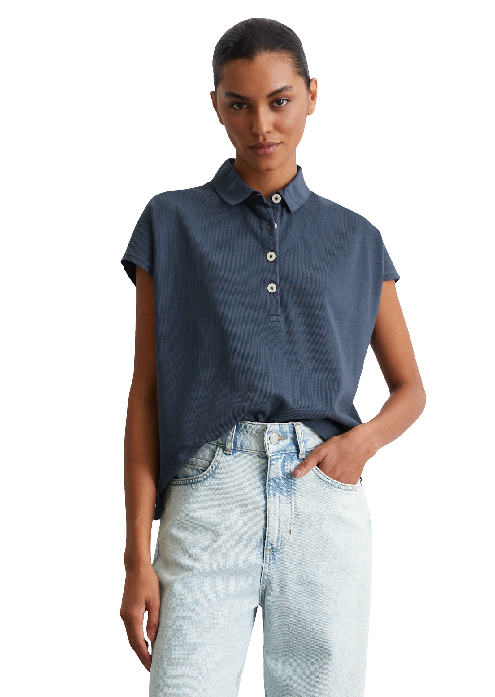 Marc OPolo Poloshirt, oversized, aus leichtem Jersey günstig online kaufen