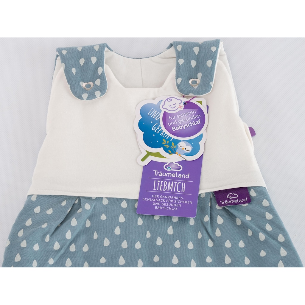 Träumeland Babyschlafsack »Set Tropfen Ozeanblau«, (Packung, 3 tlg., 3er-Pack)