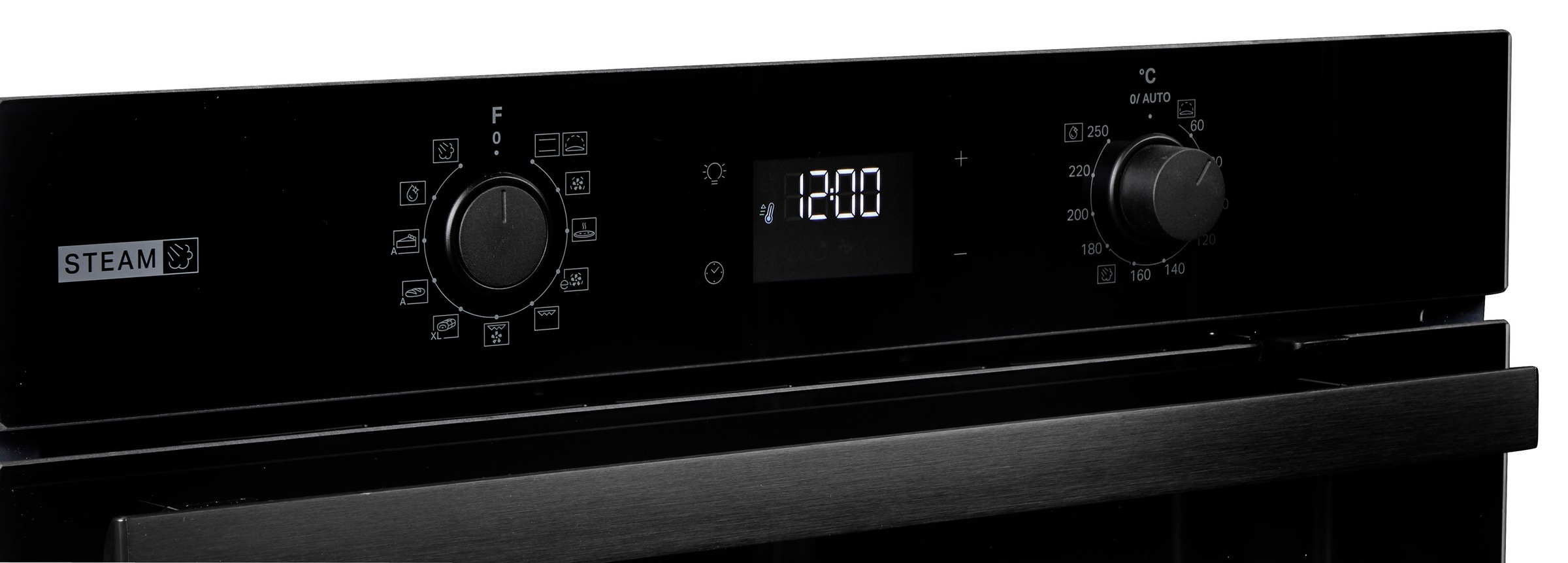 BAUKNECHT Backofen-Set »BAKO 780 Steam IND BL« mit 1-fach-Teleskopauszug Set, 2 Stk. tlg. GentleSteam - für ein saftiges Inneres und ein knuspriges Äußeres