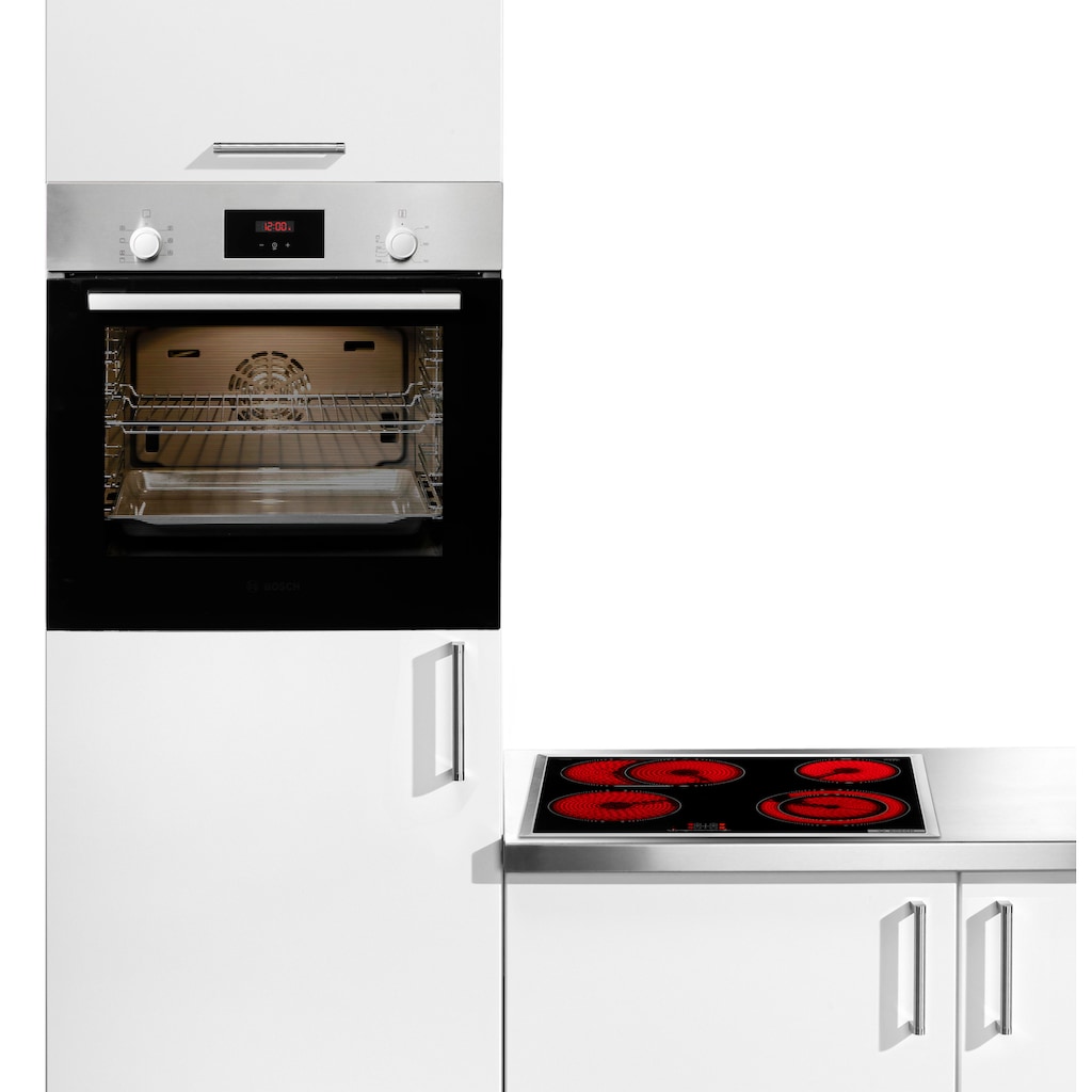 BOSCH Backofen-Set »HBD231VR61«, HBF133BR0, mit Teleskopauszug nachrüstbar, ecoClean Direct