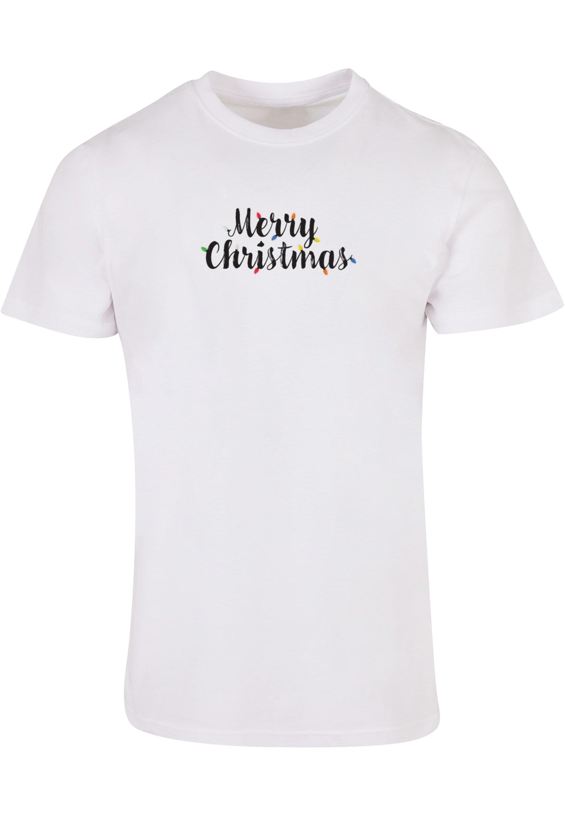 Merchcode T-Shirt "Merchcode Herren Merry Christmas Lights Basic Round Neck günstig online kaufen