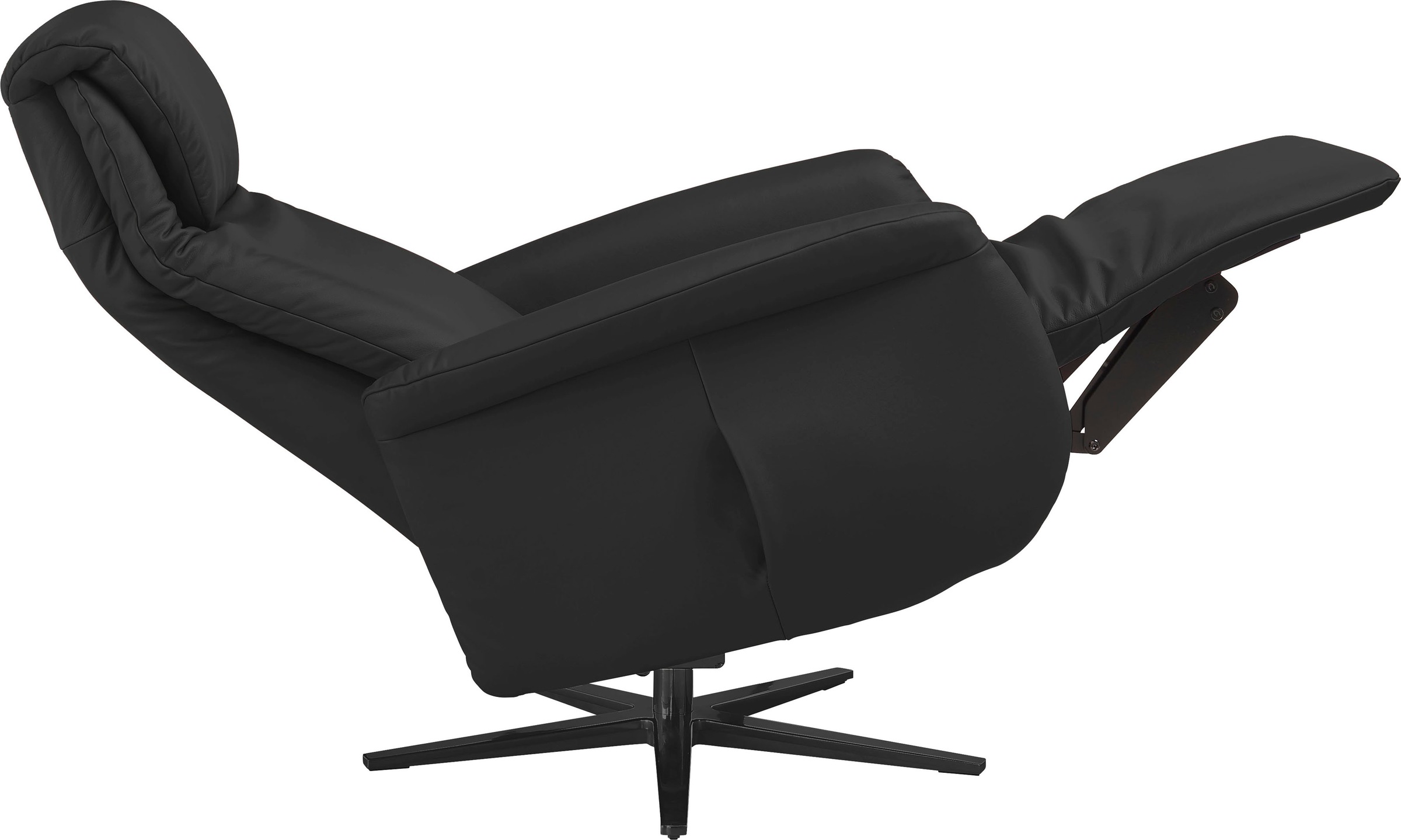 PLACES OF STYLE Relaxsessel »Cartore Fuß schwarz , manuelle oder motorische Verstellung mit Akku« drehbar, hochwertiger Kaltschaum, Drehsessel
