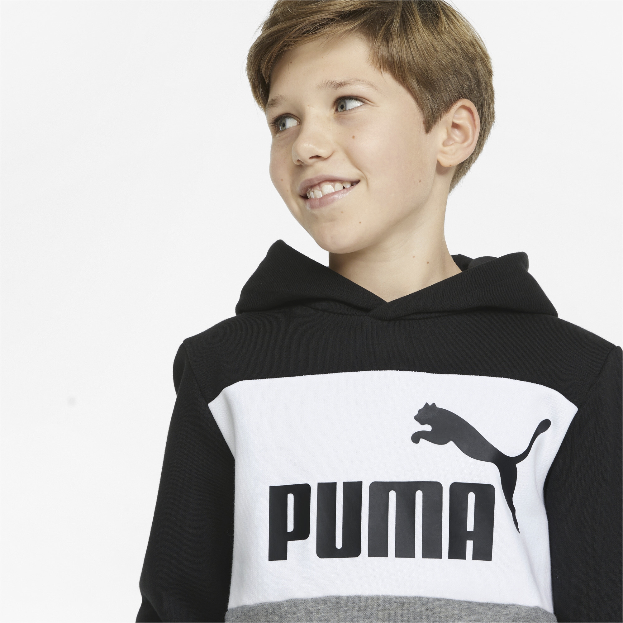 PUMA Hoodie »Essentials+ Hoodie in Blockfarben Jungen« online kaufen | BAUR