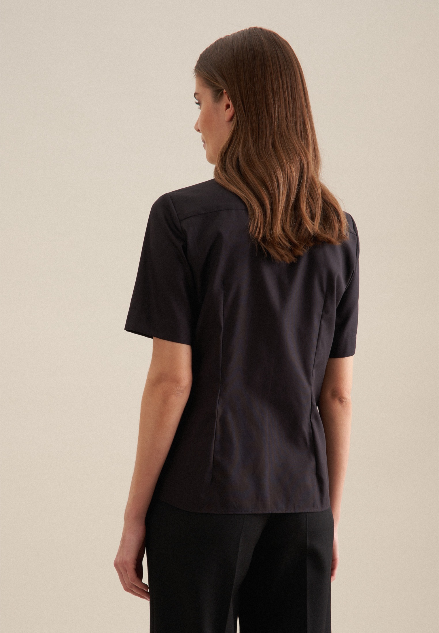 seidensticker Hemdbluse, 1/2 Kragen Uni günstig online kaufen