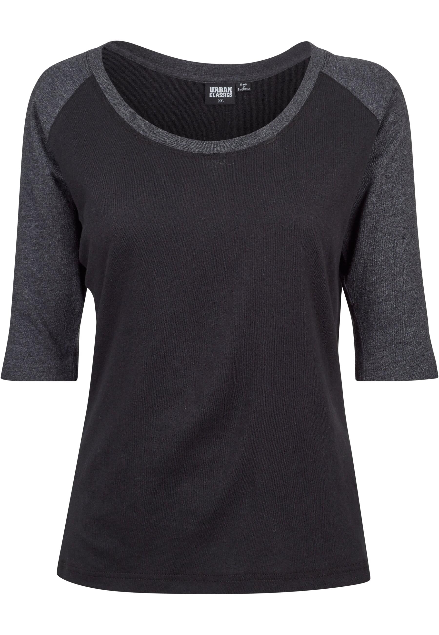 URBAN CLASSICS Kurzarmshirt "Urban Classics Damen Ladies 3/4 Contrast Ragla günstig online kaufen