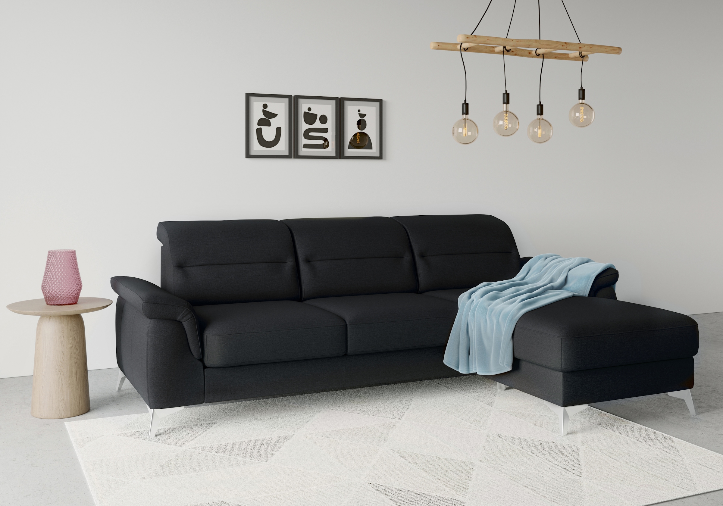sit&more Ecksofa "Sinatra L-Form", mit Recamiere, optinal mit Kopfteilverst günstig online kaufen