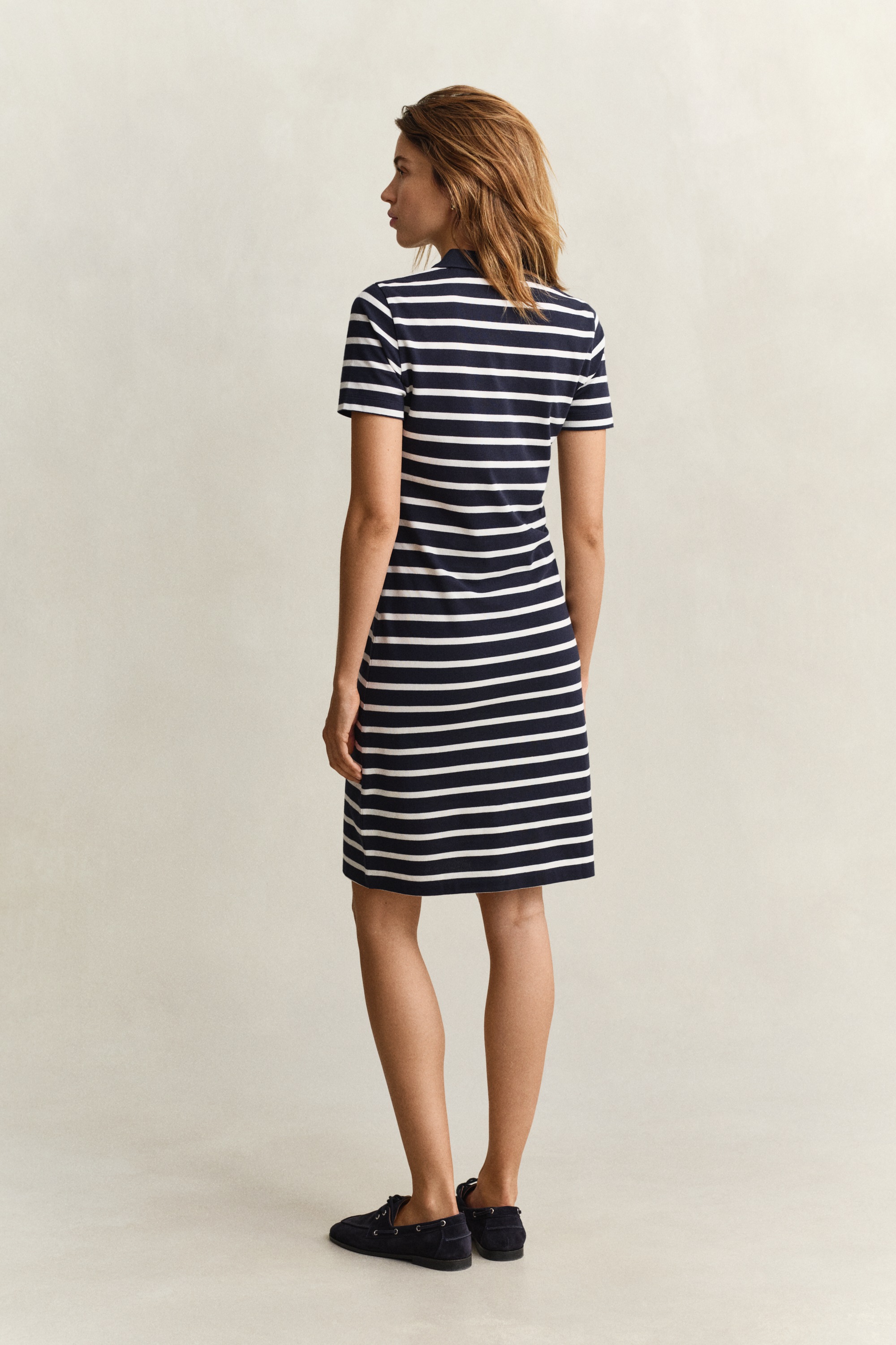 Gant Polokleid »SLIM STRIPED PIQUE POLO« Ohne Tasche Slim fit mit Polokragen