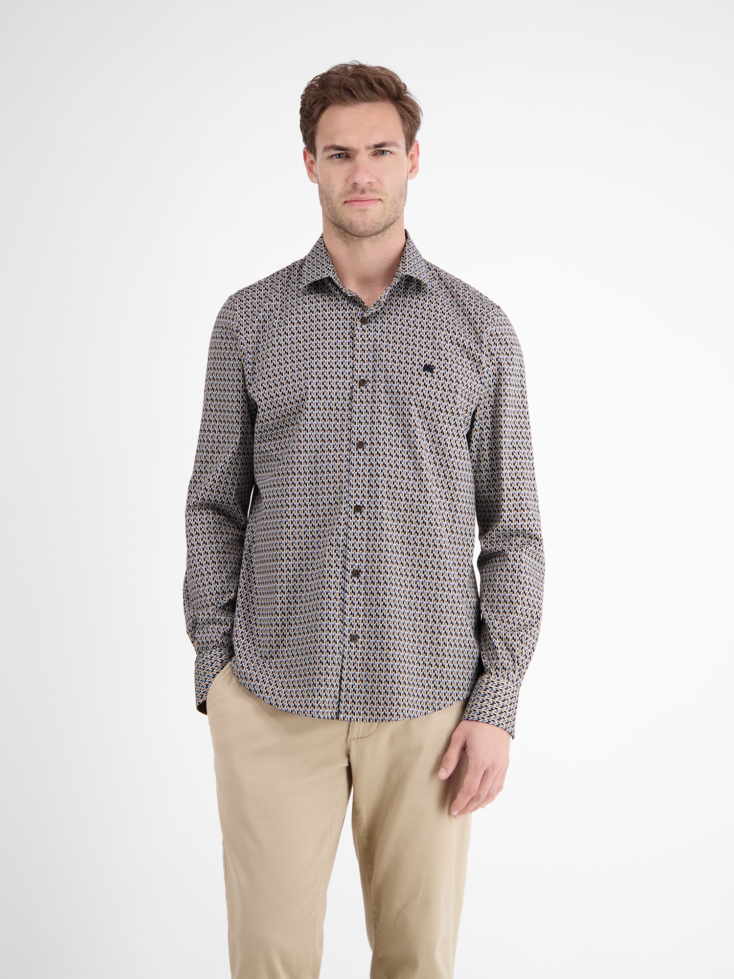 LERROS Langarmhemd "Poplinhemd mit Stretchanteil" günstig online kaufen